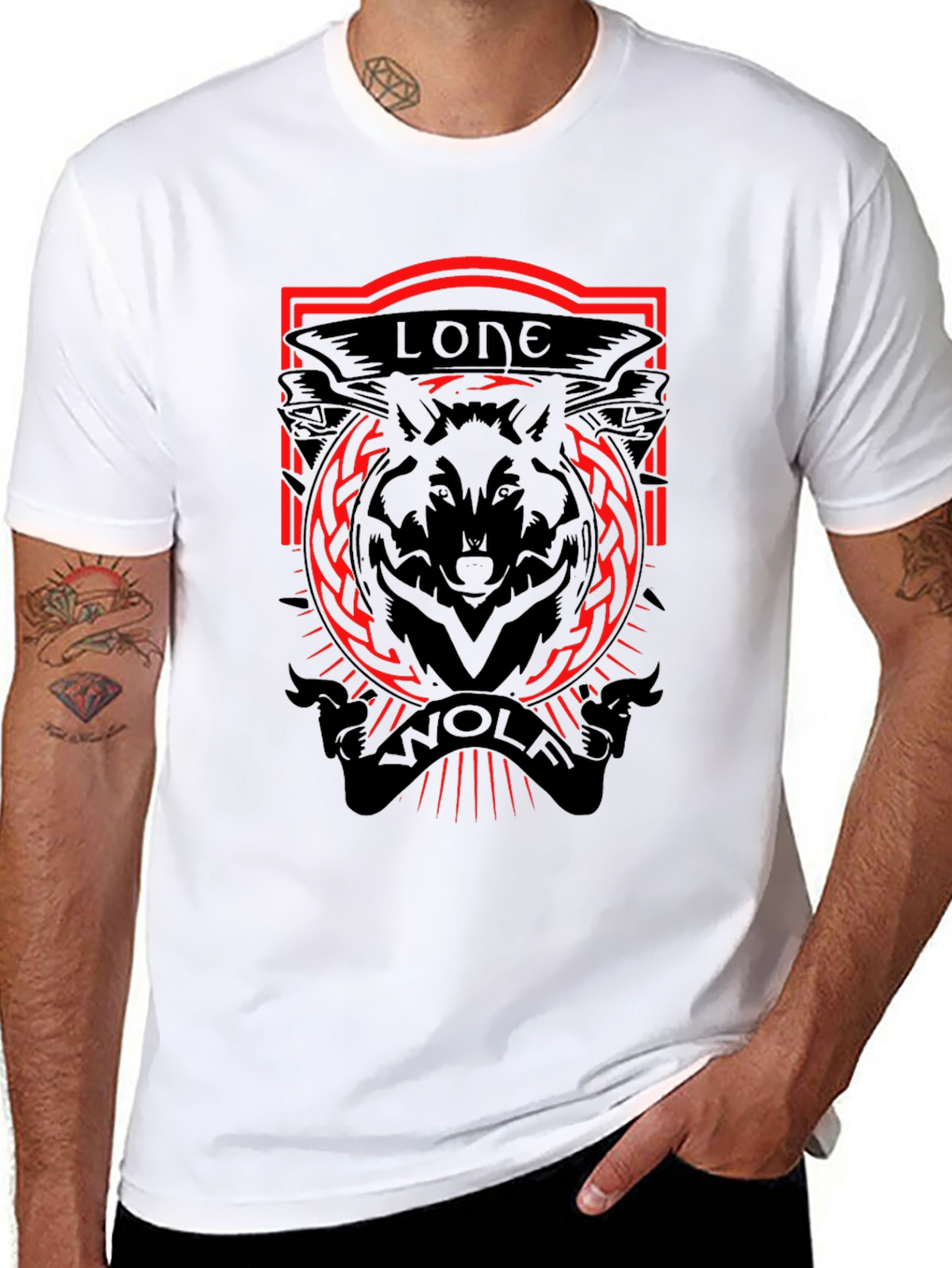 Lone Wolf Graphic Tee - Black