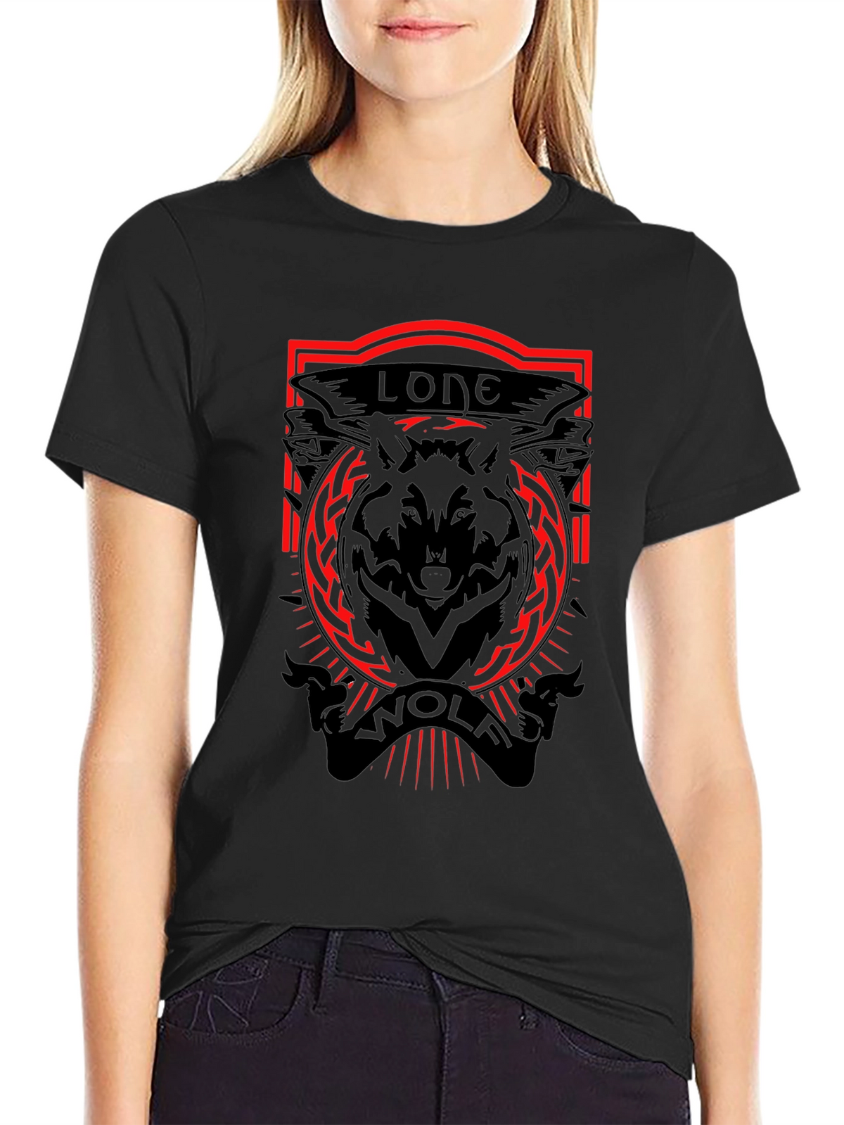 Lone Wolf Graphic Tee - Black