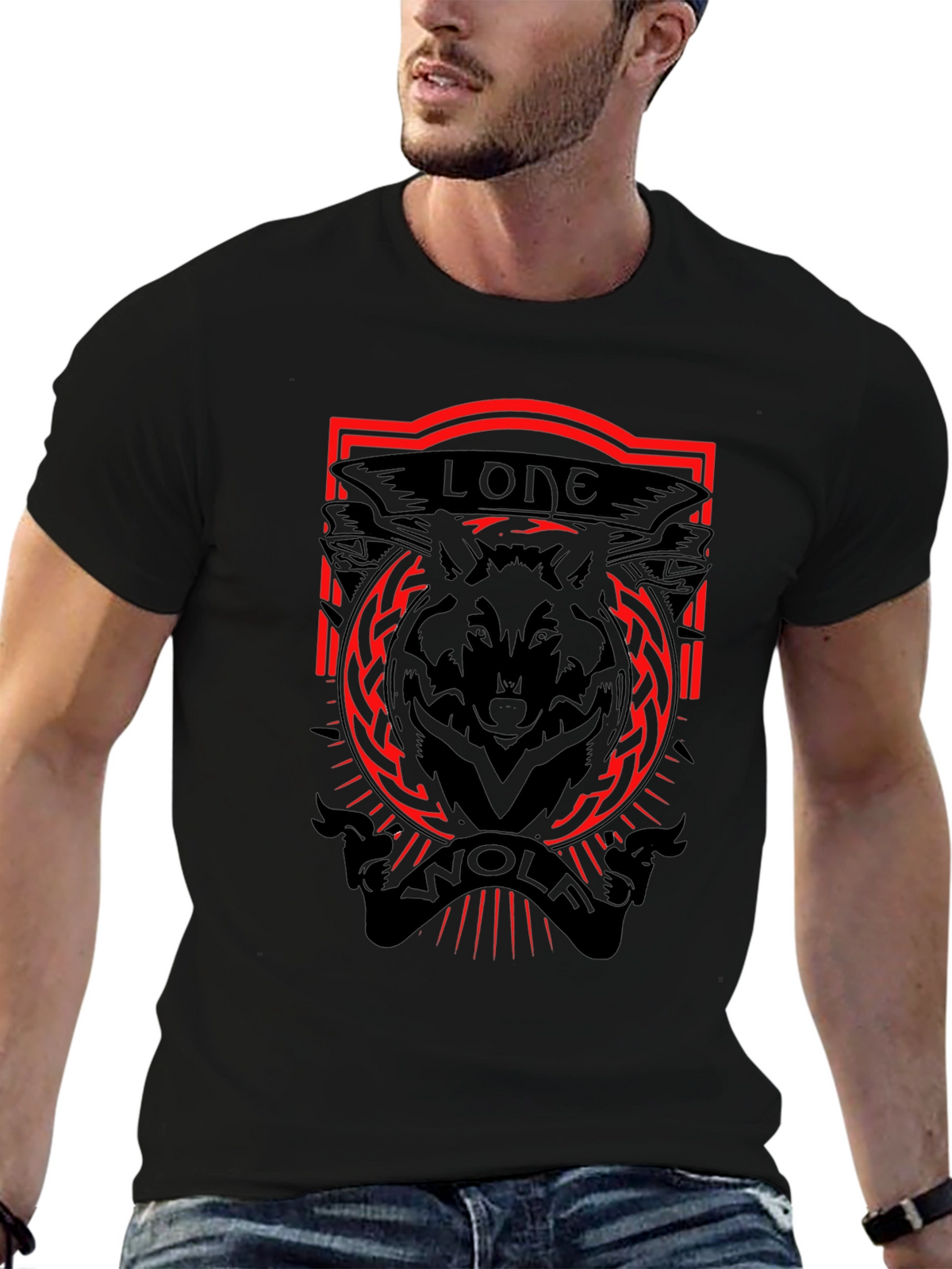 Lone Wolf Graphic Tee - Black