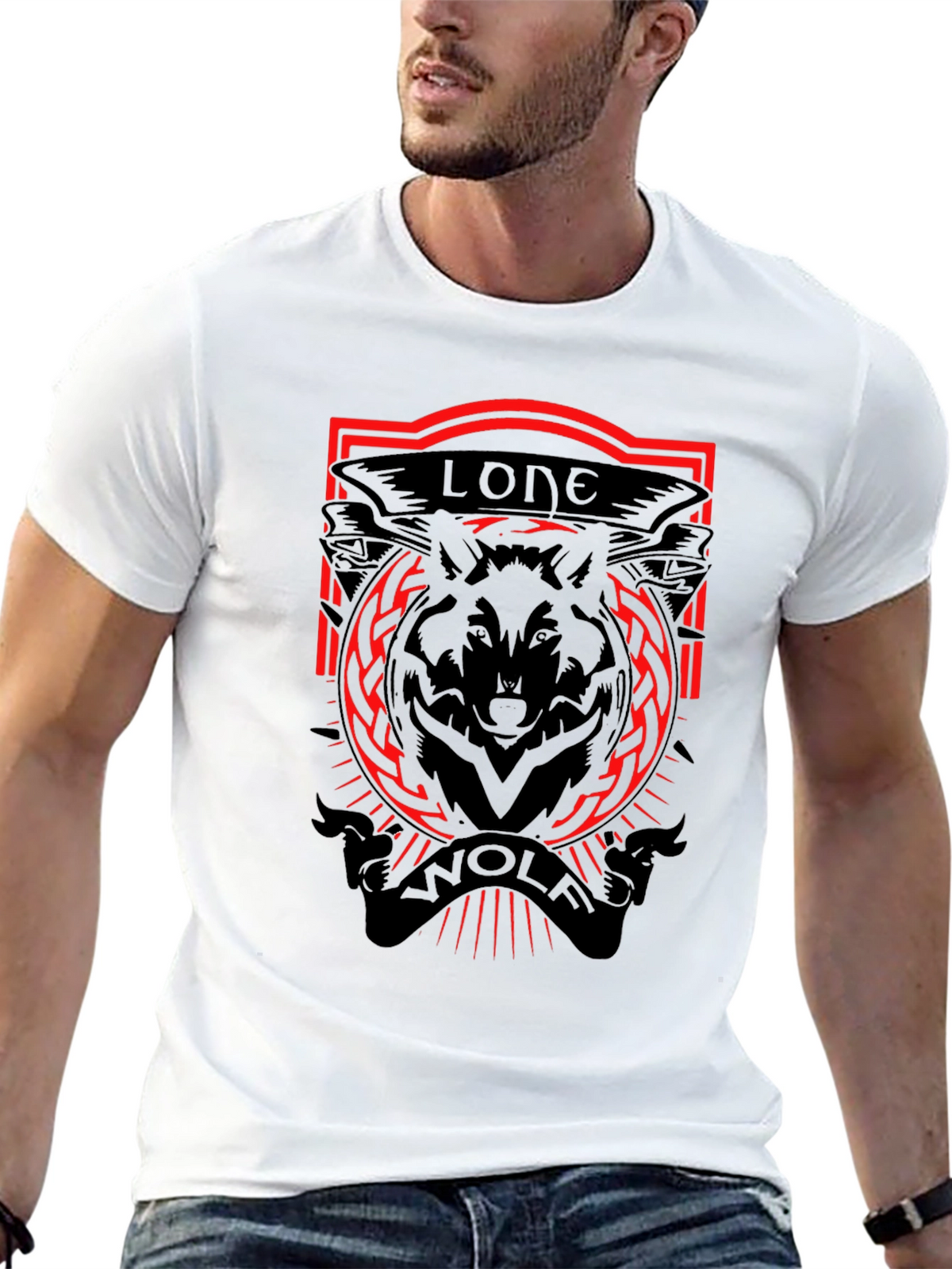 Lone Wolf Graphic Tee - Black