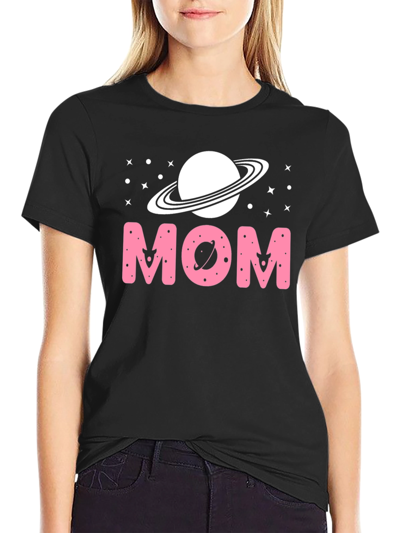 Planet Mom Black T-Shirt - Gift for Mom