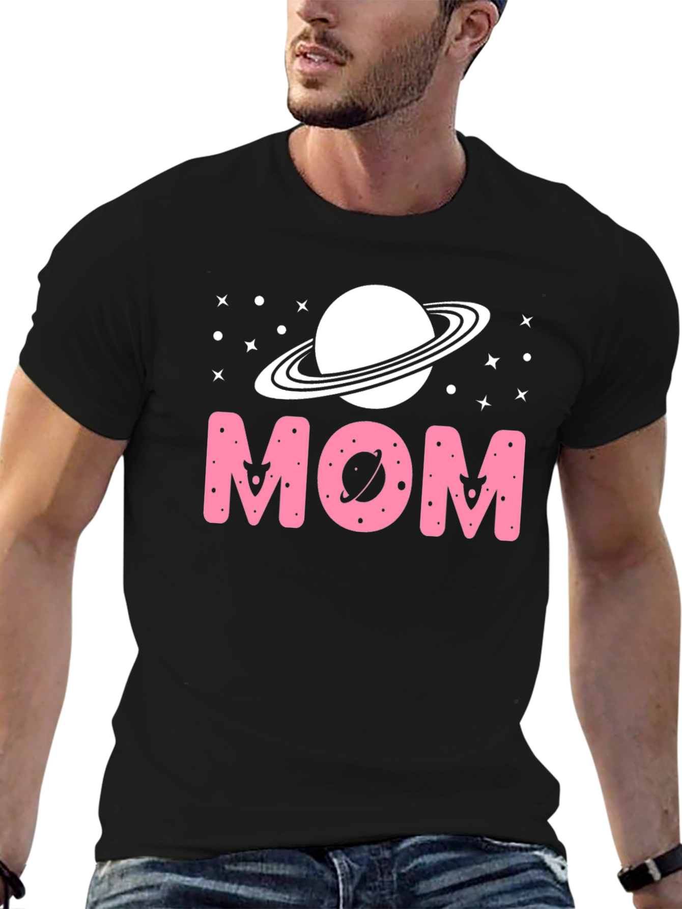 Planet Mom Black T-Shirt - Gift for Mom