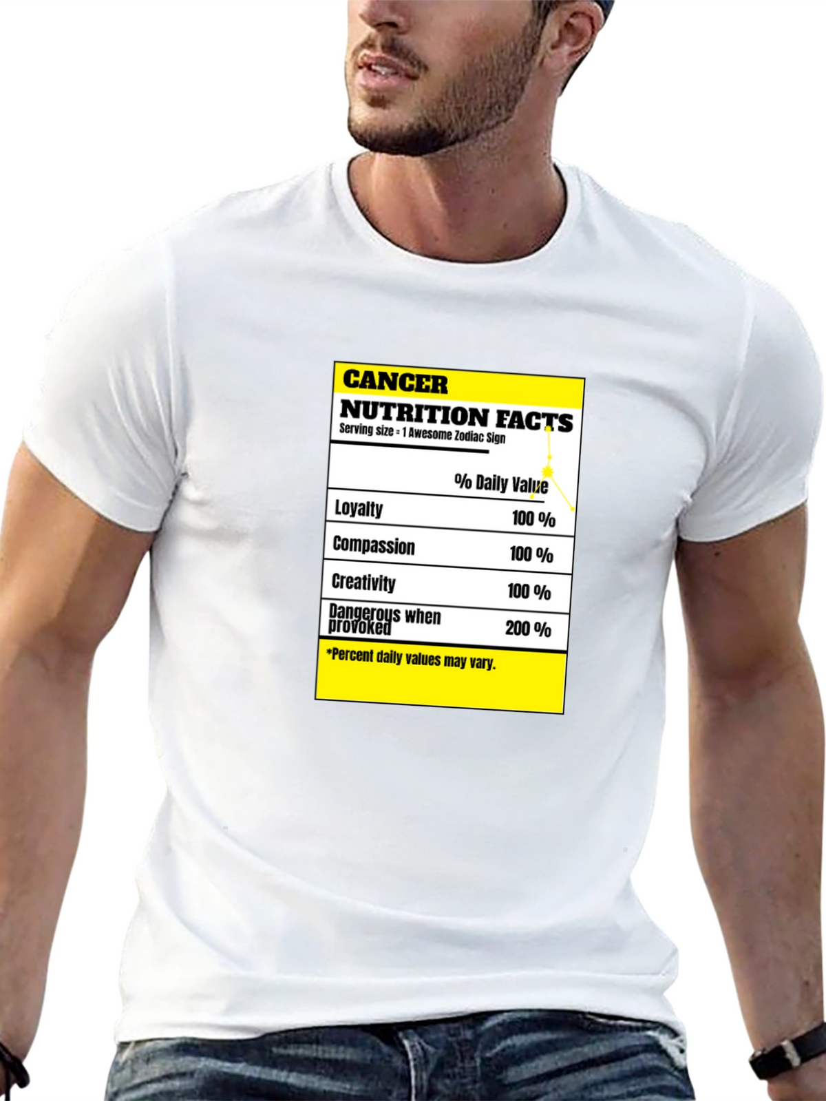 Cancer Zodiac Nutrition Facts T-Shirt