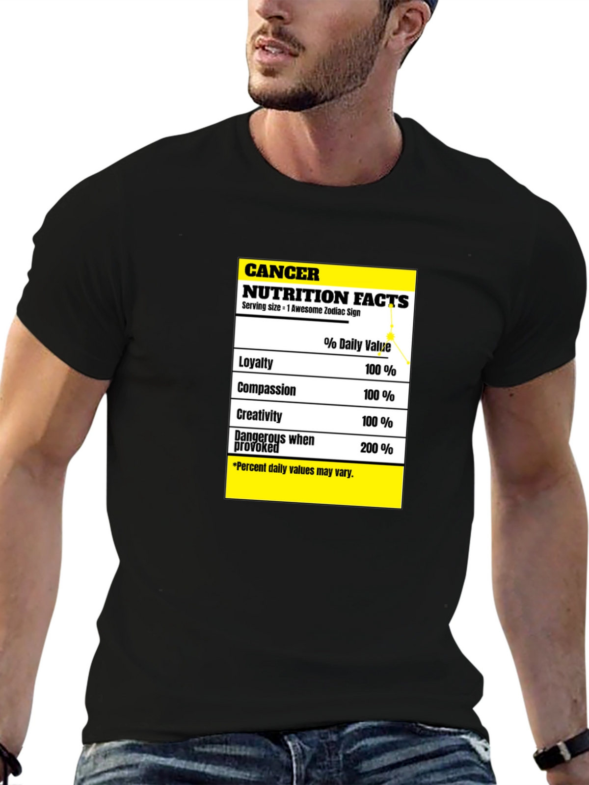 Cancer Zodiac Nutrition Facts T-Shirt