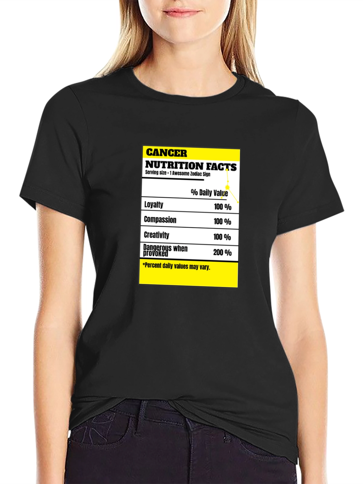 Cancer Zodiac Nutrition Facts T-Shirt