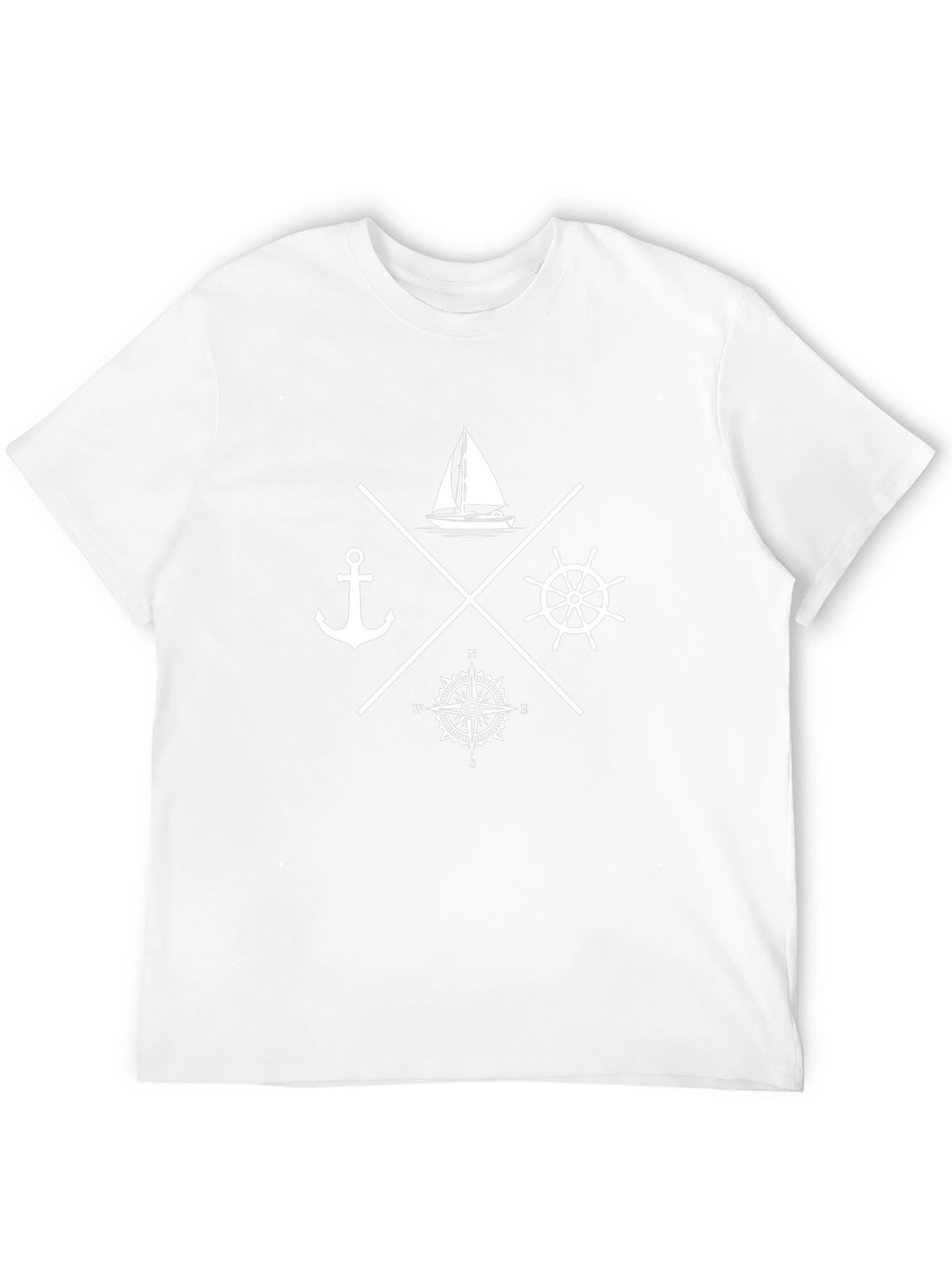Nautical Compass Anchor Sailboat T-Shirt