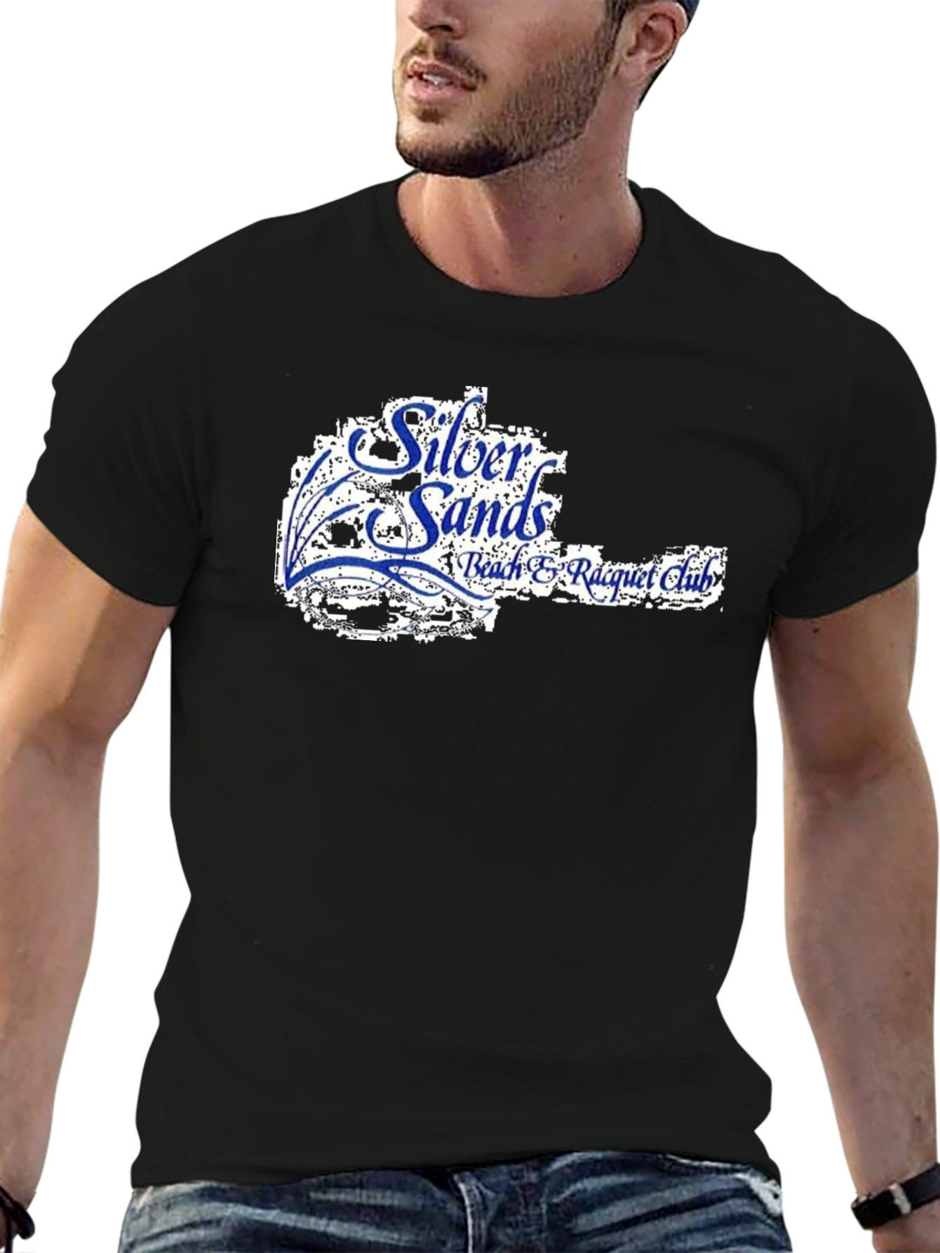 Silver Sands Beach Racquet Club Black T-Shirt
