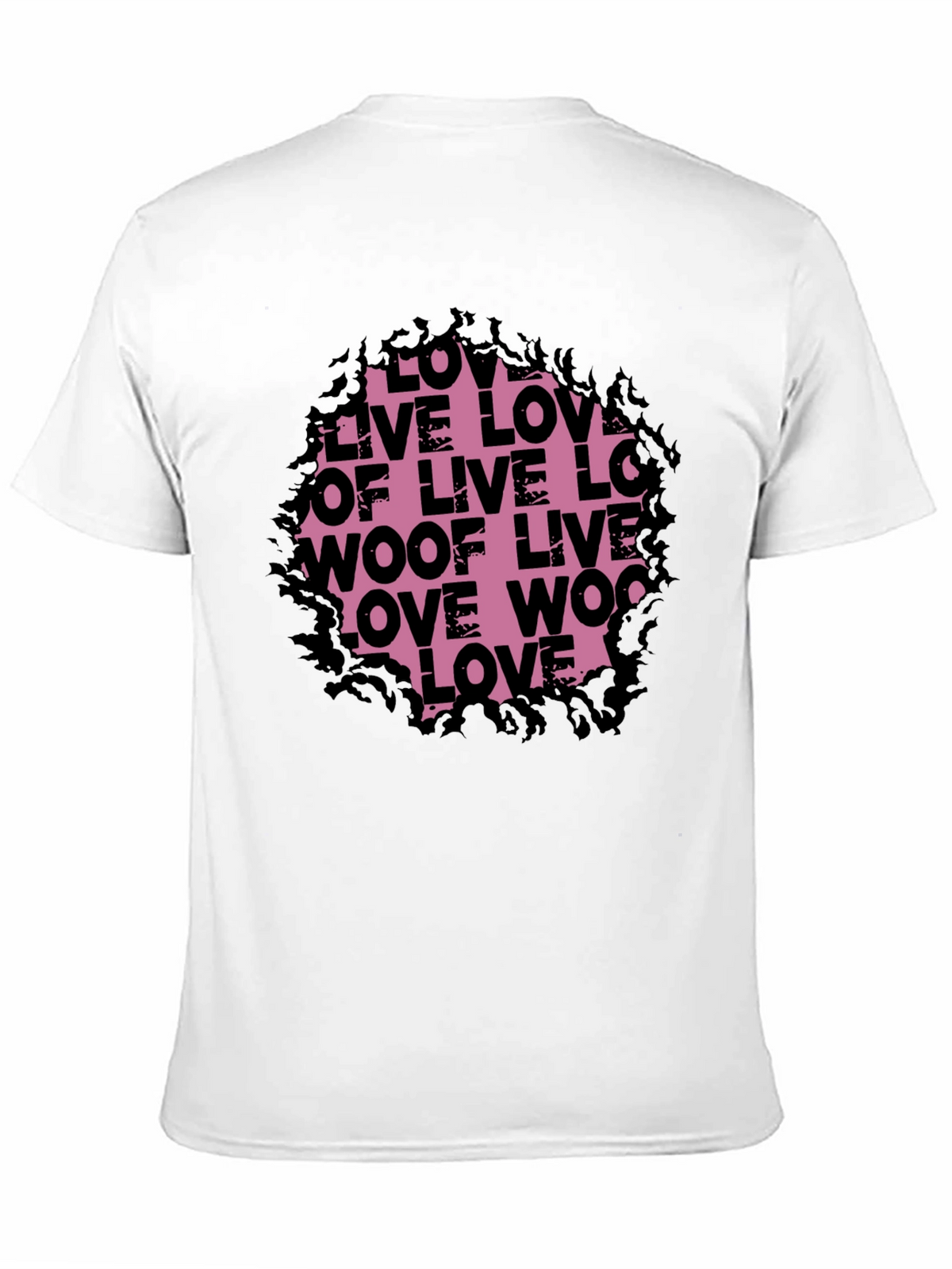 Love Live Woof Graphic Tee - Black