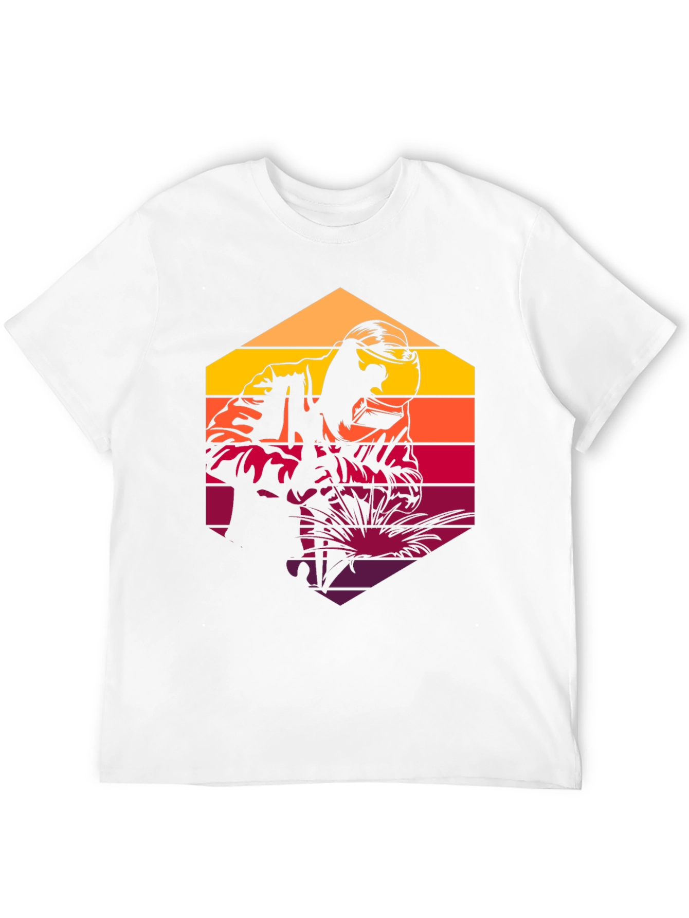 Retro Welder Graphic T-Shirt - Black
