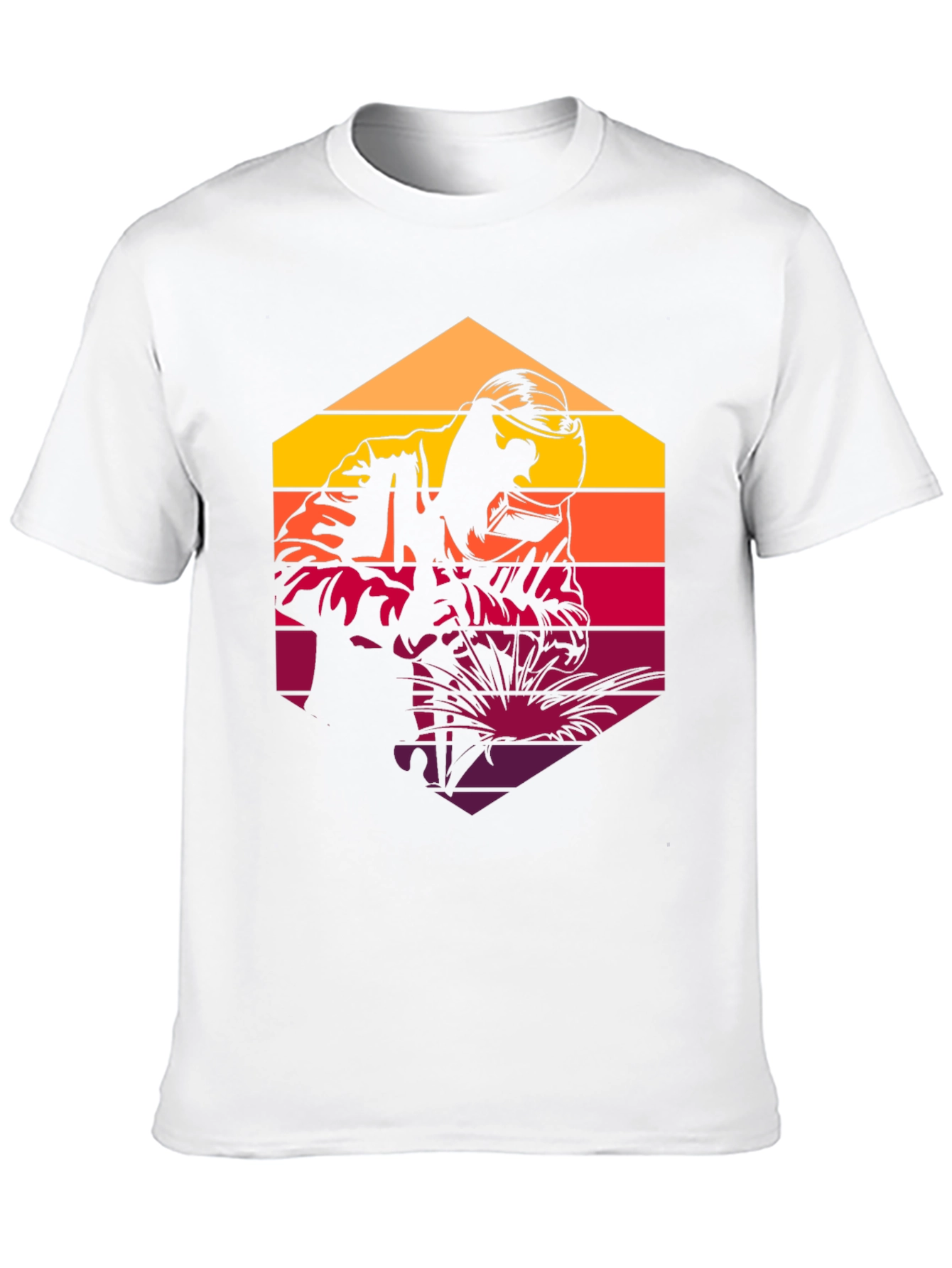 Retro Welder Graphic T-Shirt - Black
