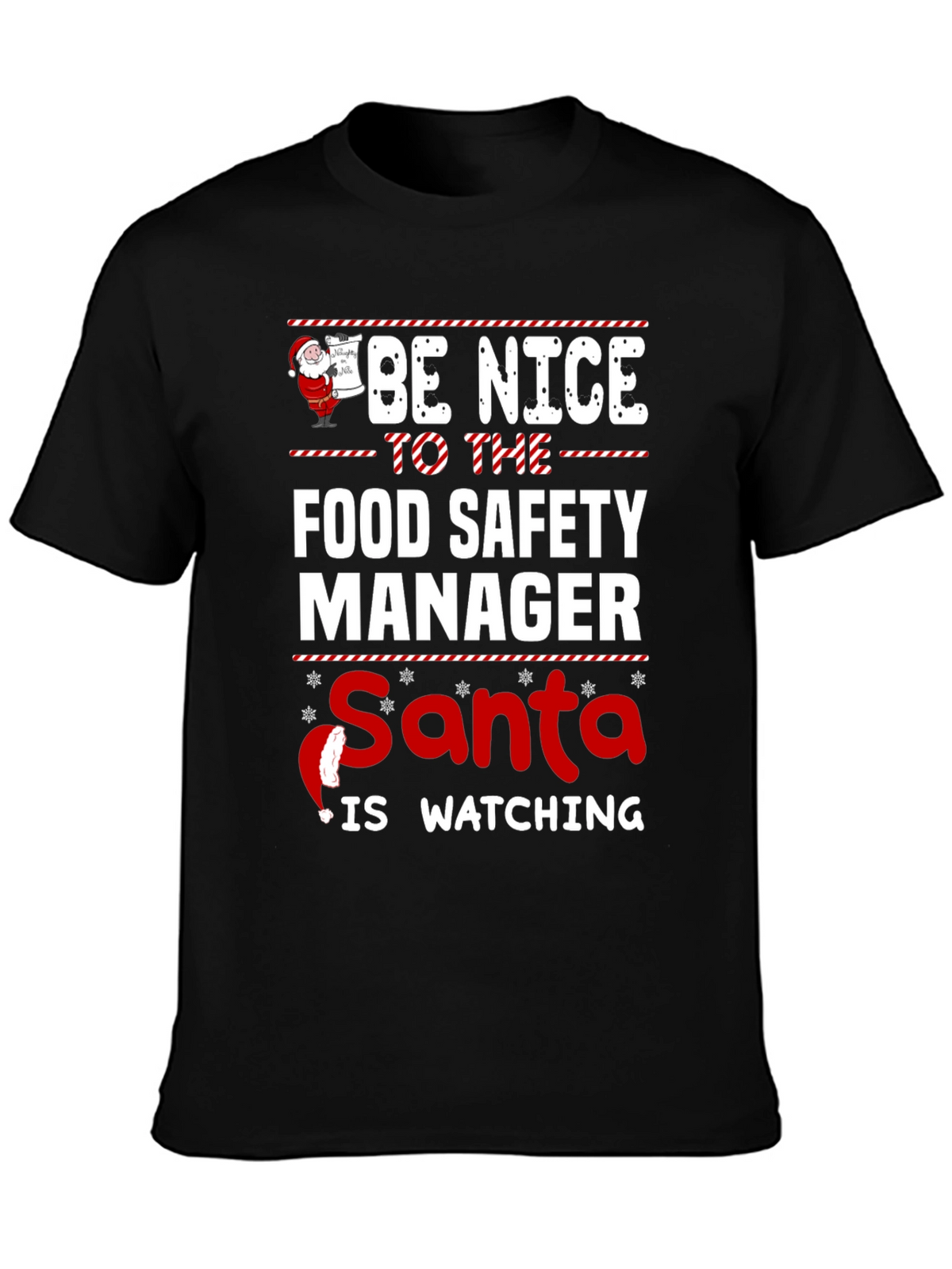 Food Safety Manager Santa T-Shirt