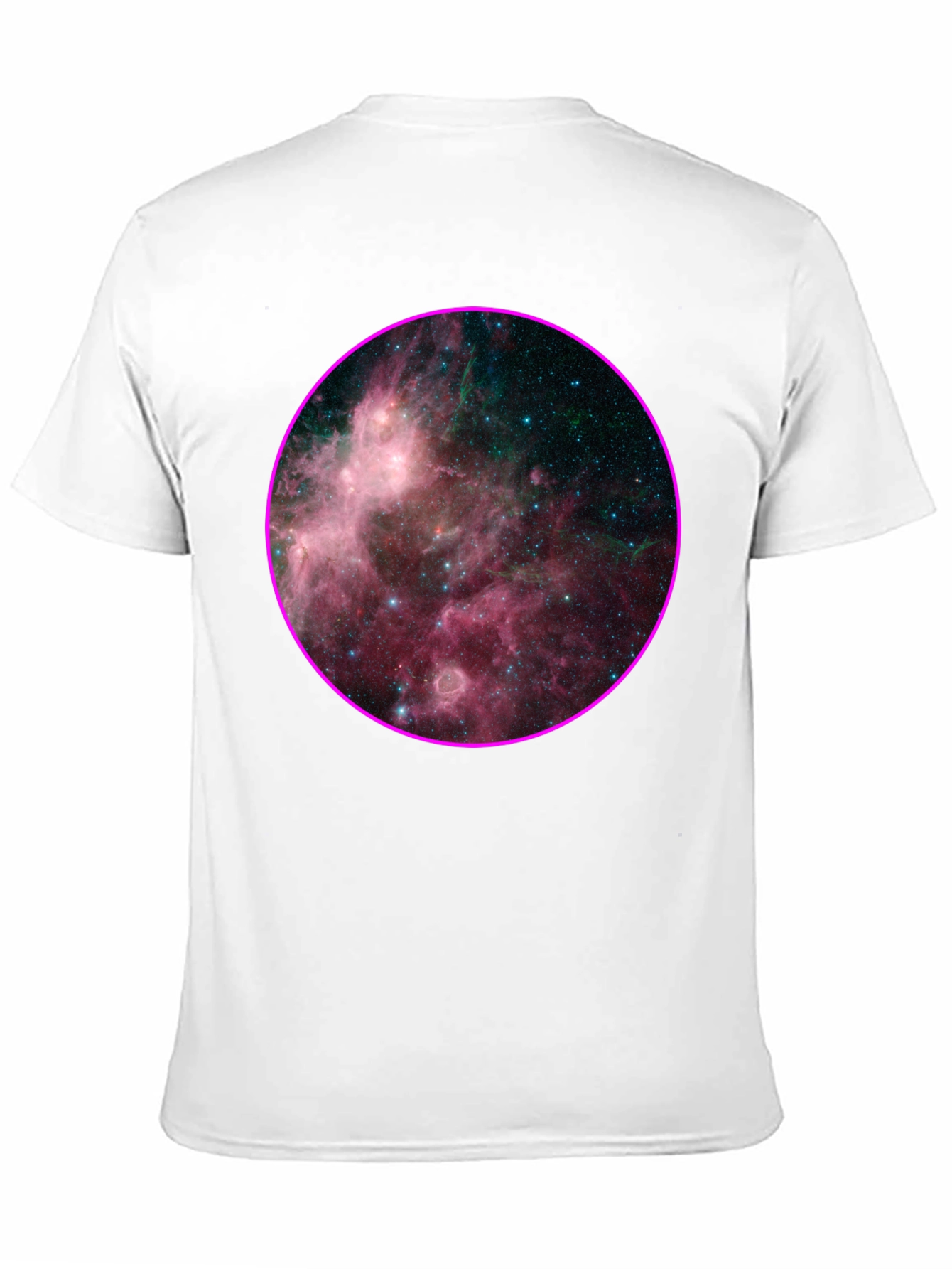 Nebula Galaxy Print Black T-Shirt