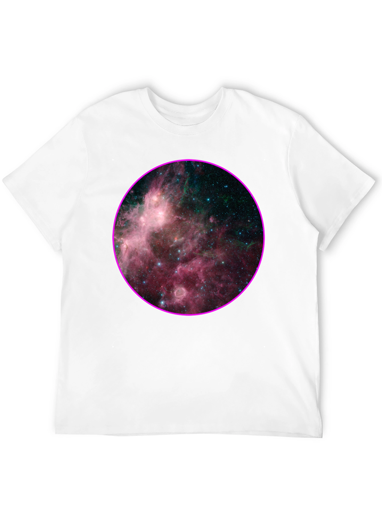 Nebula Galaxy Print Black T-Shirt