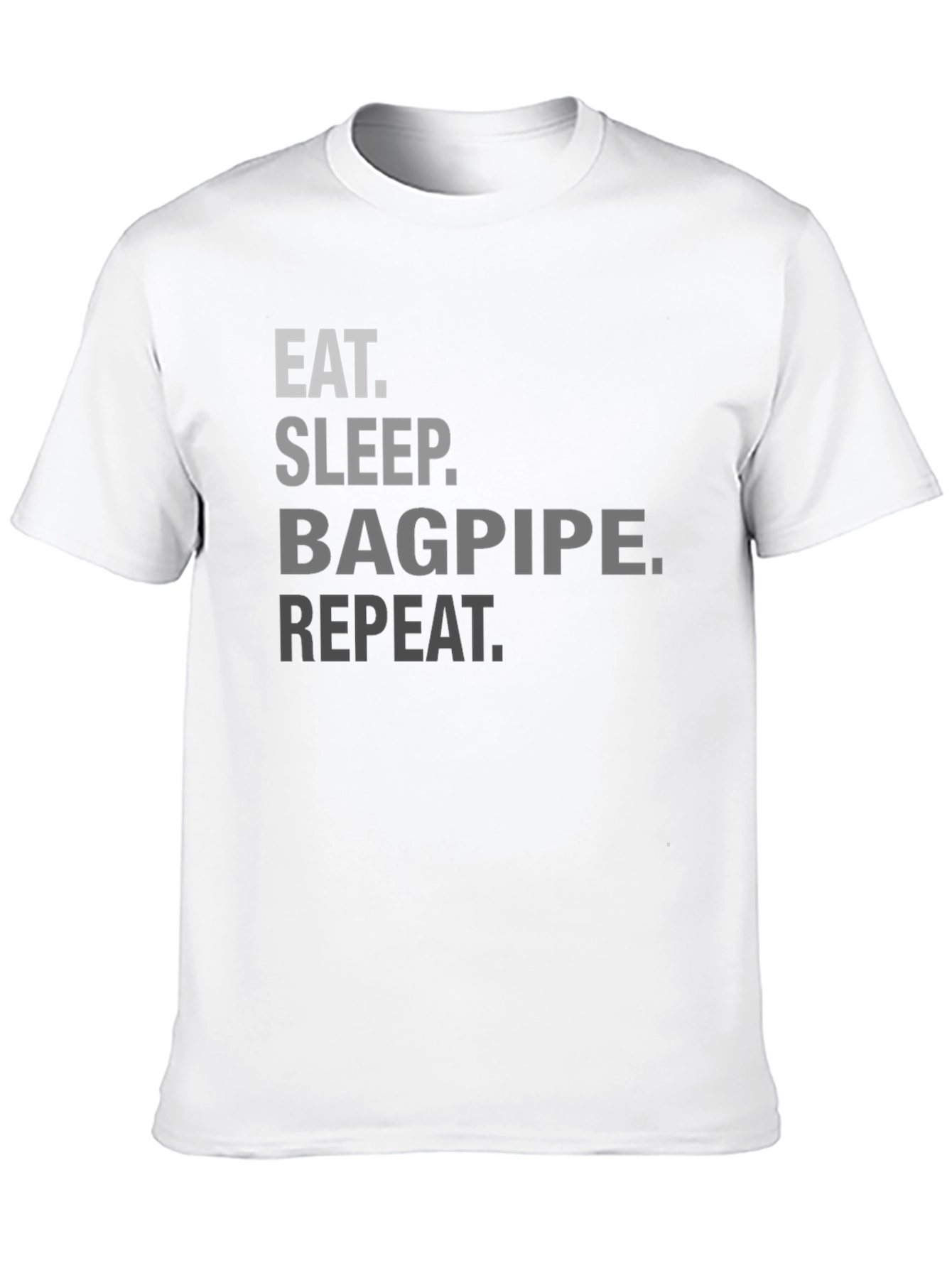 Eat Sleep Bagpipe Repeat Black T-Shirt