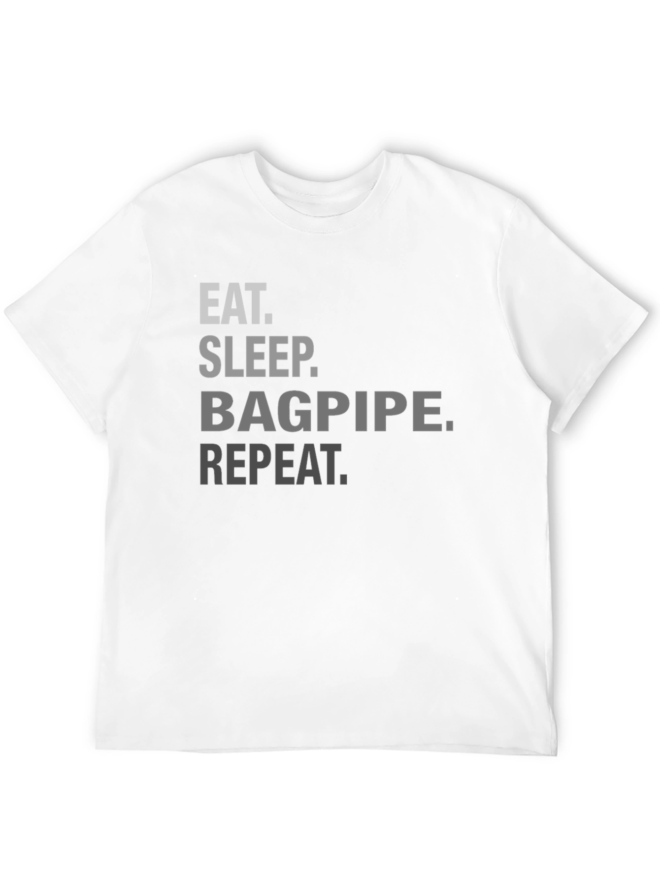 Eat Sleep Bagpipe Repeat Black T-Shirt