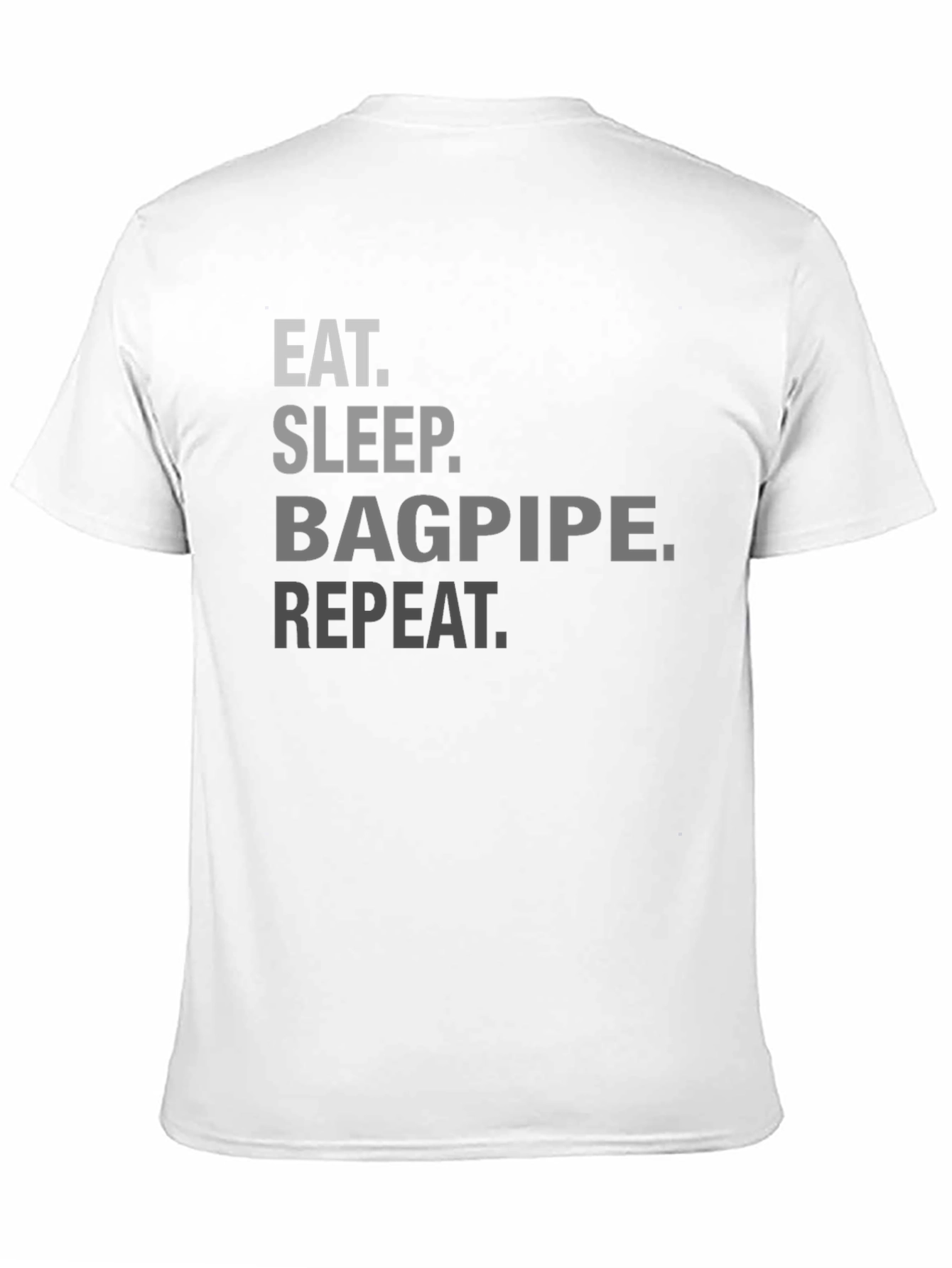 Eat Sleep Bagpipe Repeat Black T-Shirt