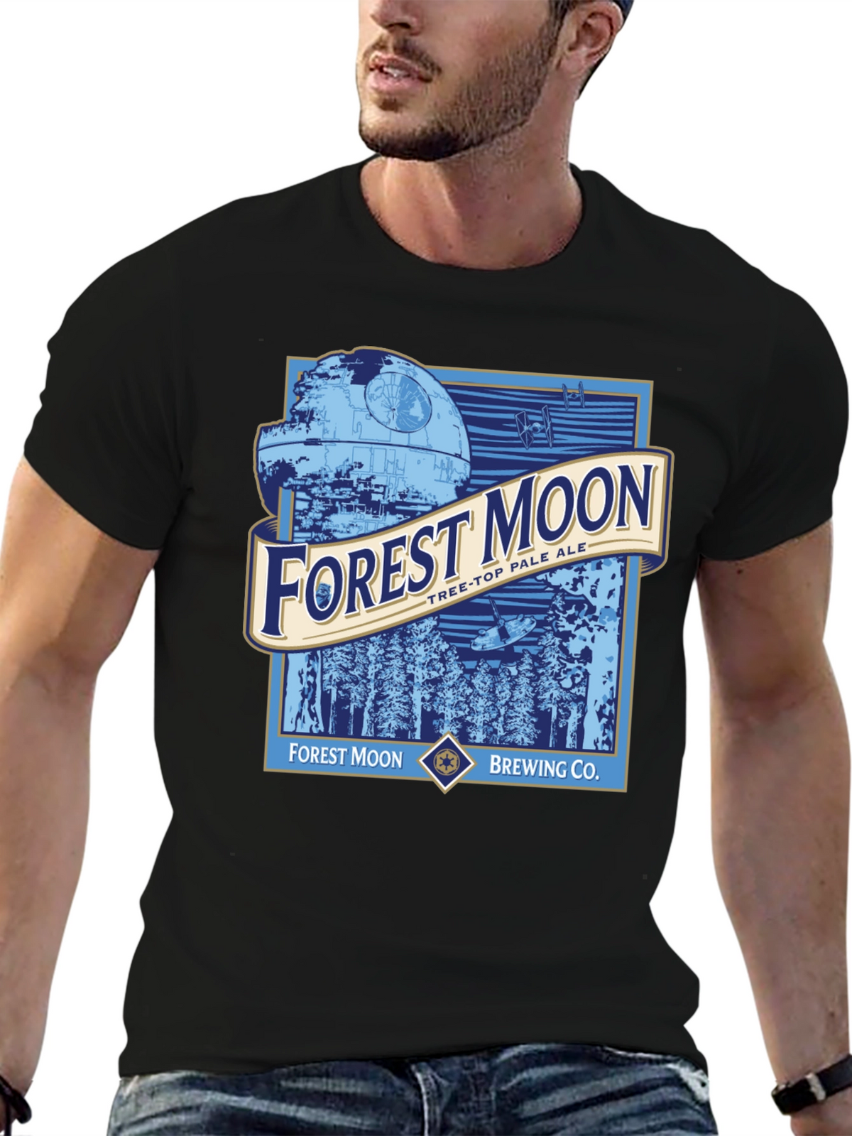 Forest Moon Brewing Star Wars Black T-Shirt