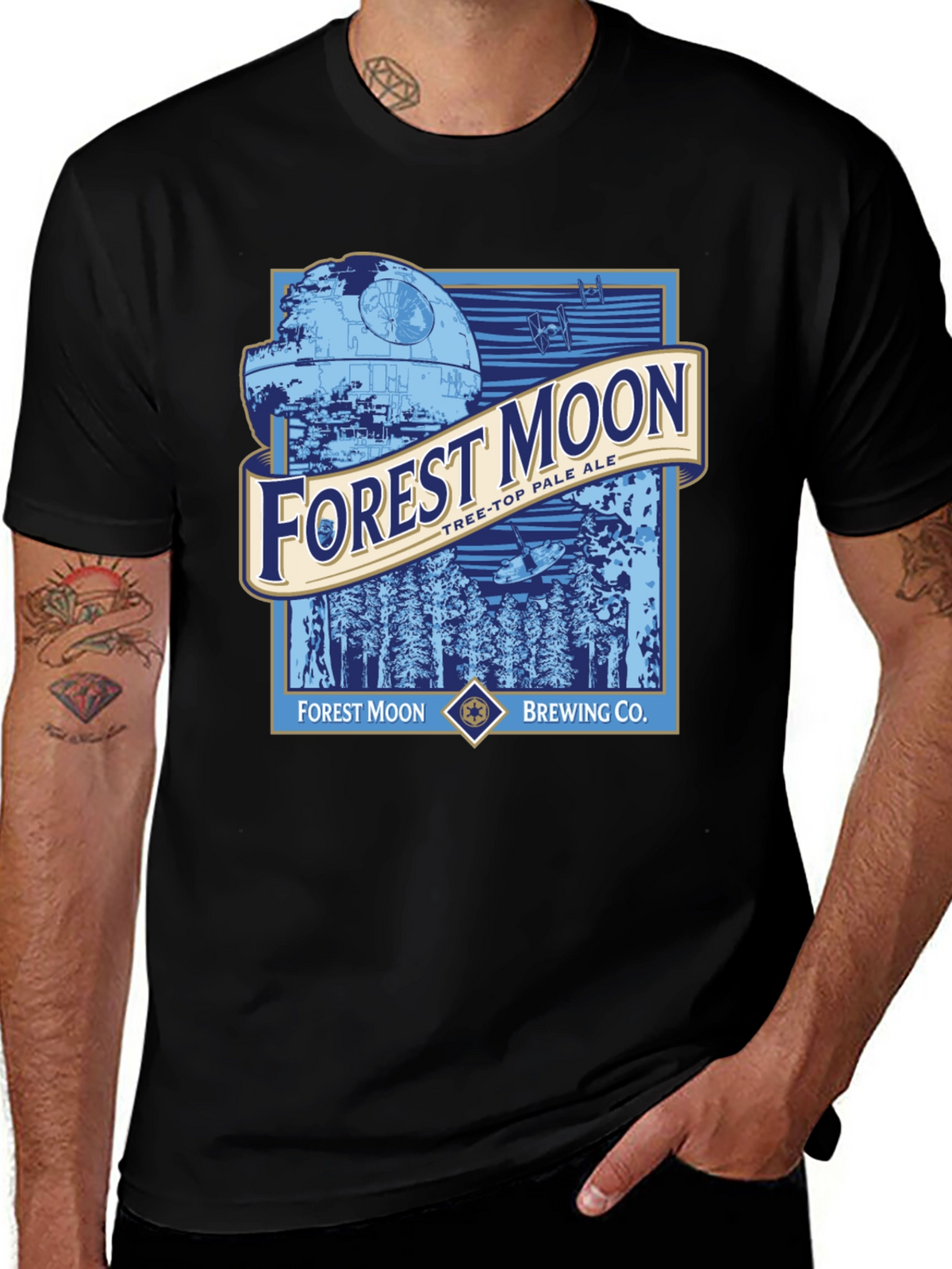 Forest Moon Brewing Star Wars Black T-Shirt