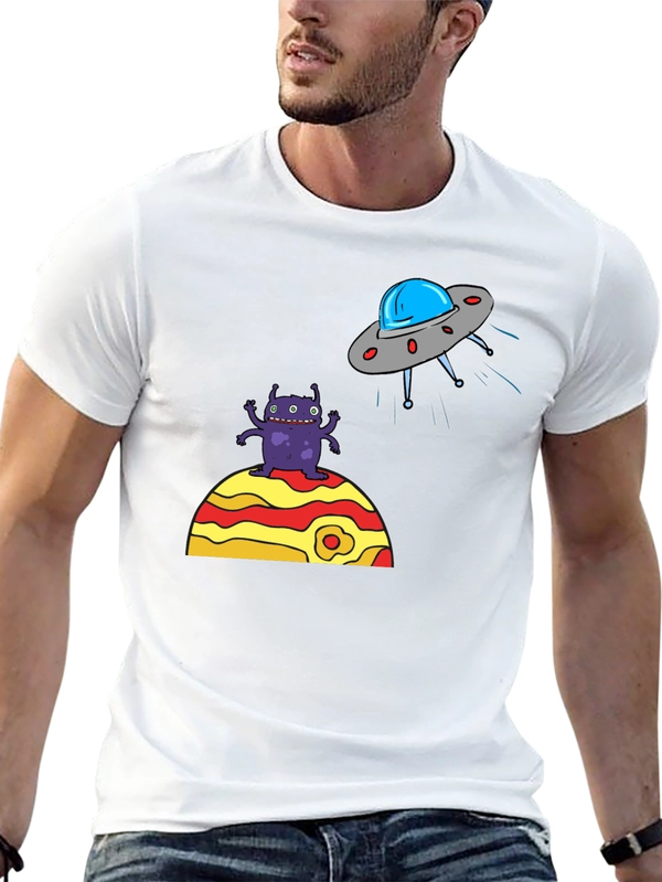 Alien Abduction Graphic Tee - Black