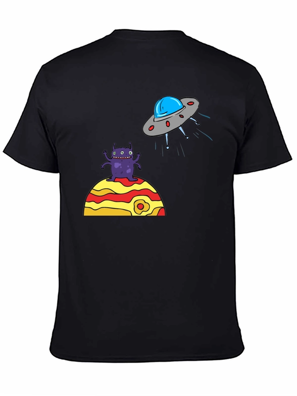 Alien Abduction Graphic Tee - Black