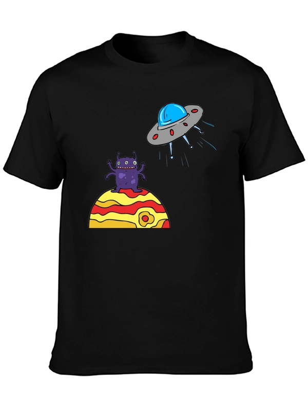 Alien Abduction Graphic Tee - Black