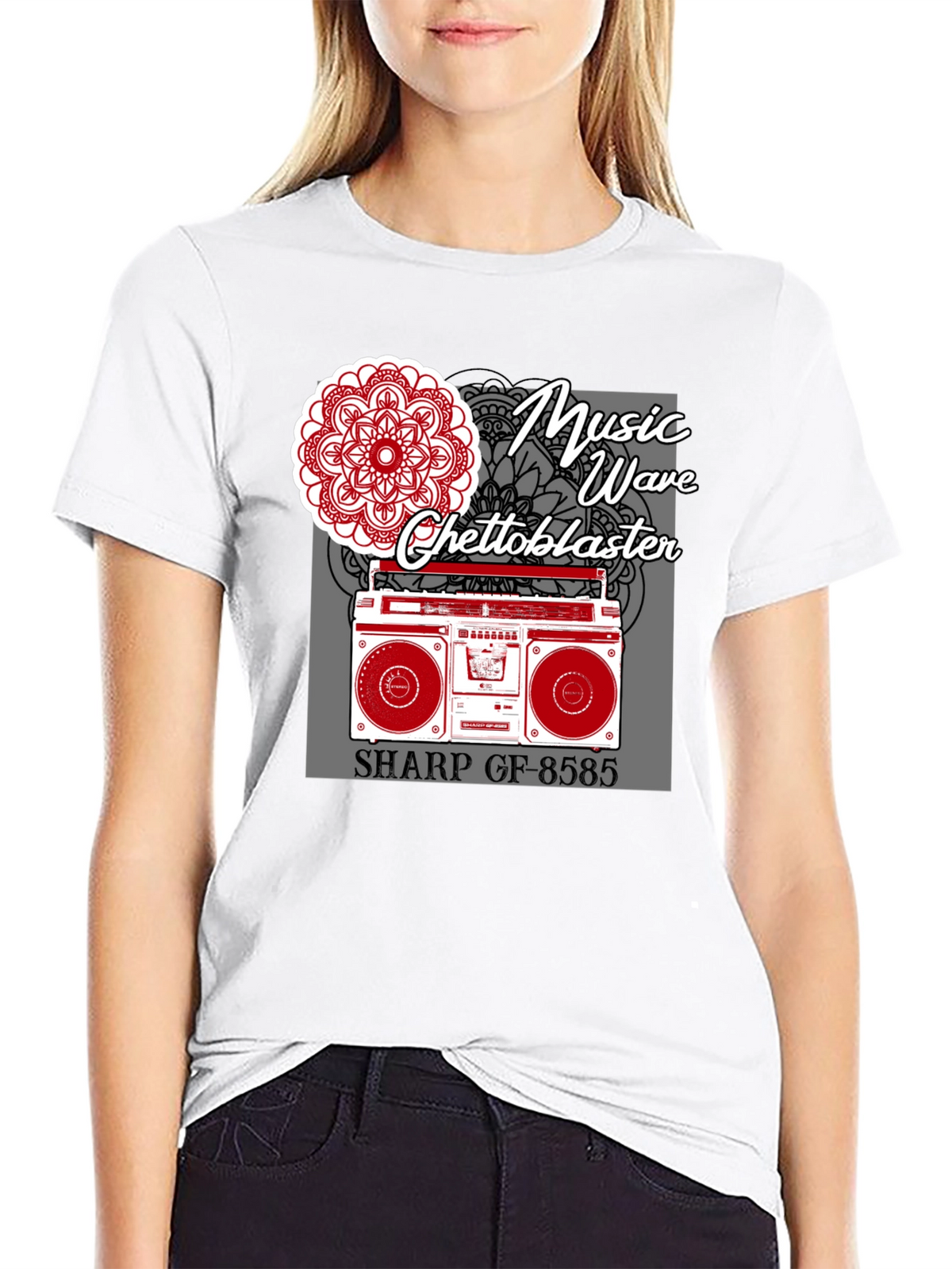 Music Wave Ghetto Blaster Graphic Tee