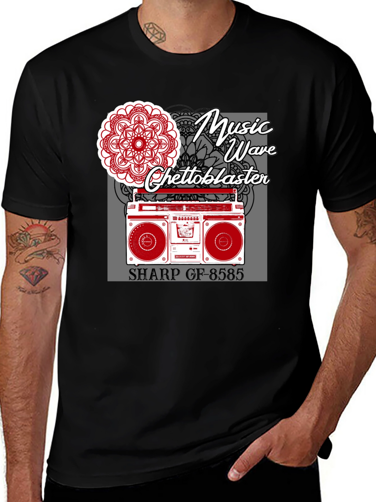 Music Wave Ghetto Blaster Graphic Tee