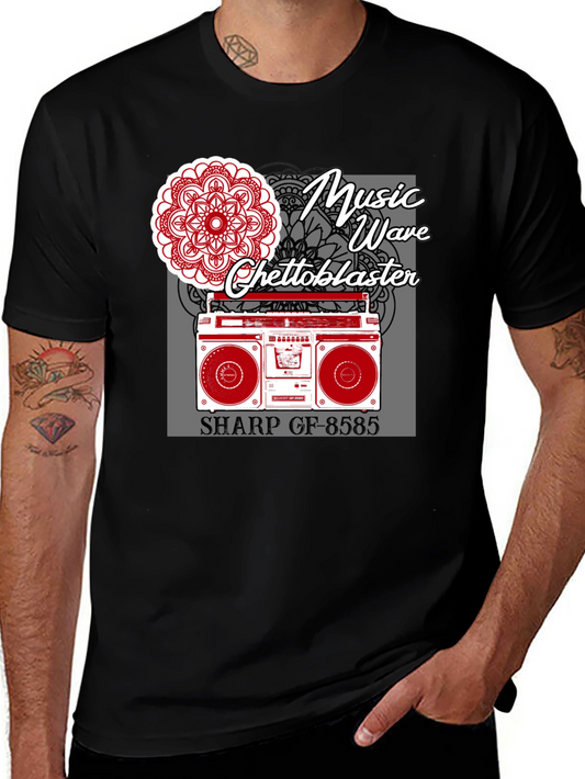 Music Wave Ghetto Blaster Graphic Tee