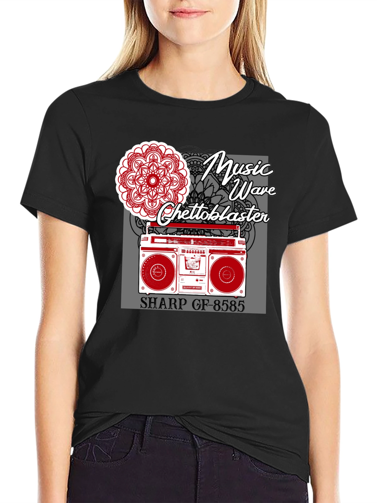 Music Wave Ghetto Blaster Graphic Tee