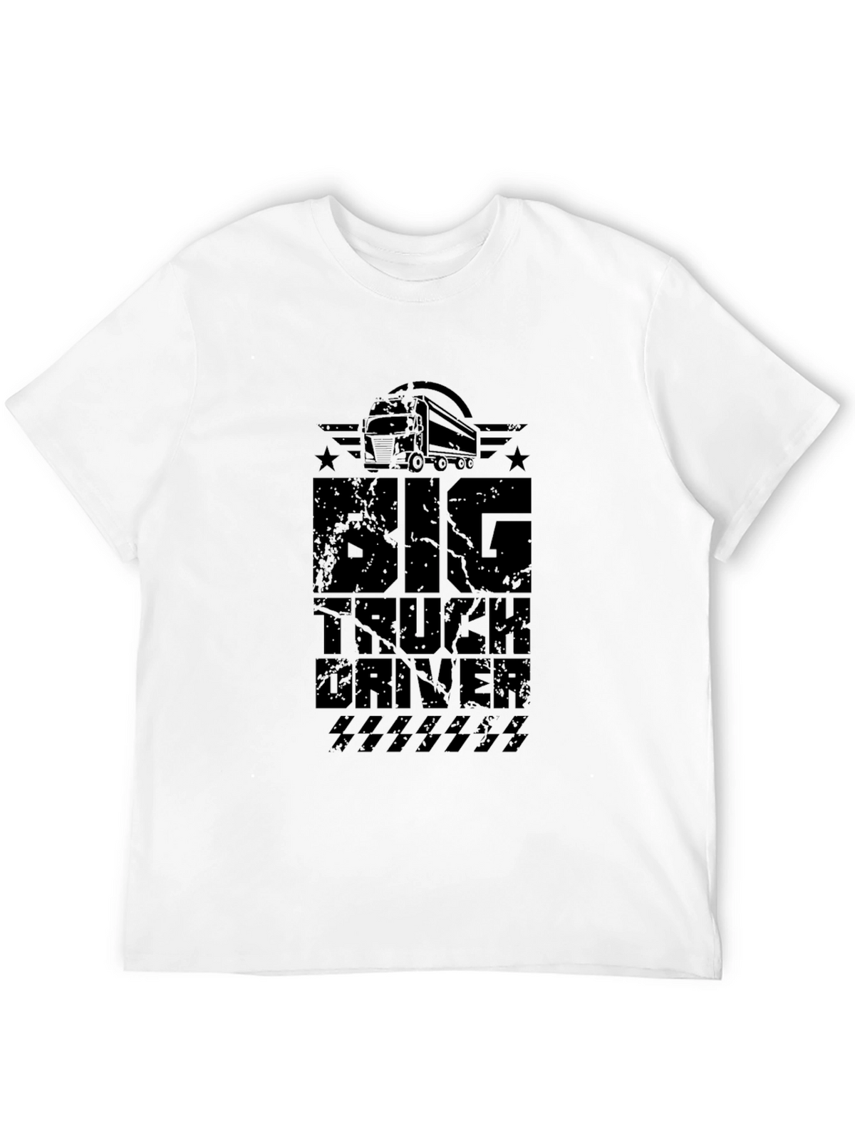 Big Truck Driver Graphic Tee - Black