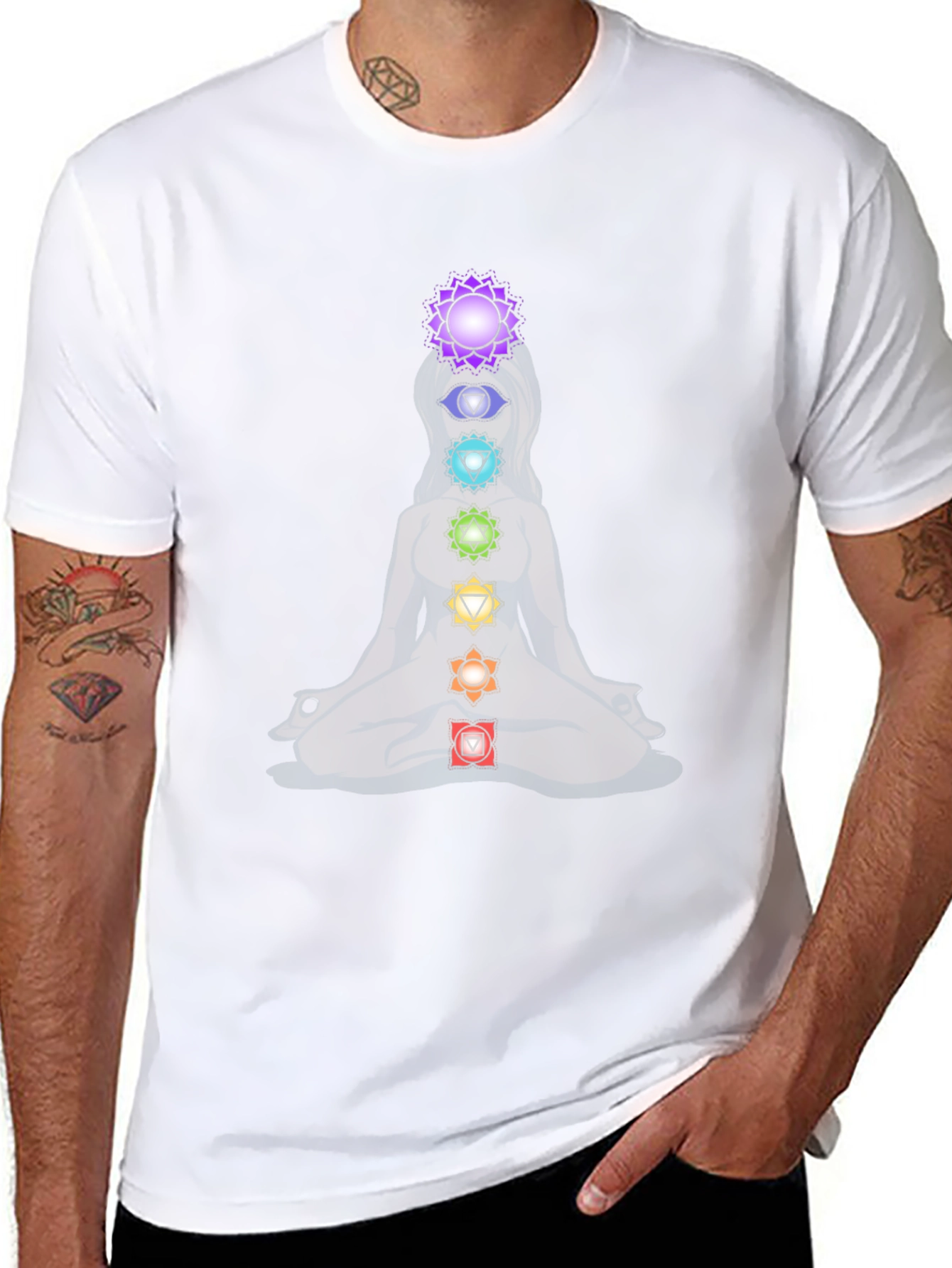 Chakra Meditation T-Shirt - Spiritual Design