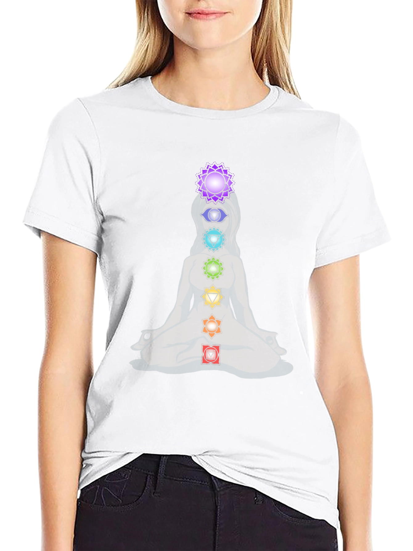 Chakra Meditation T-Shirt - Spiritual Design