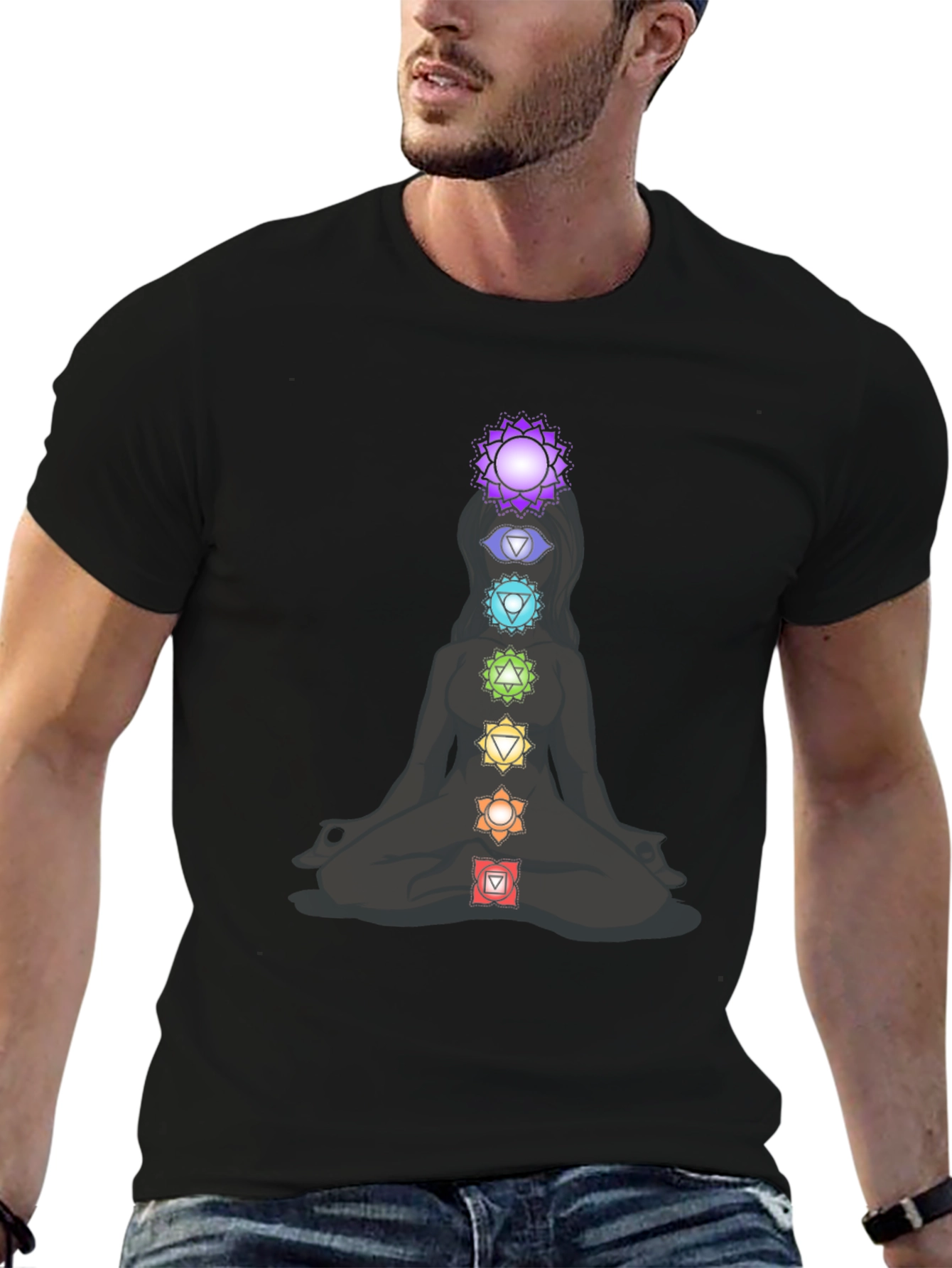 Chakra Meditation T-Shirt - Spiritual Design