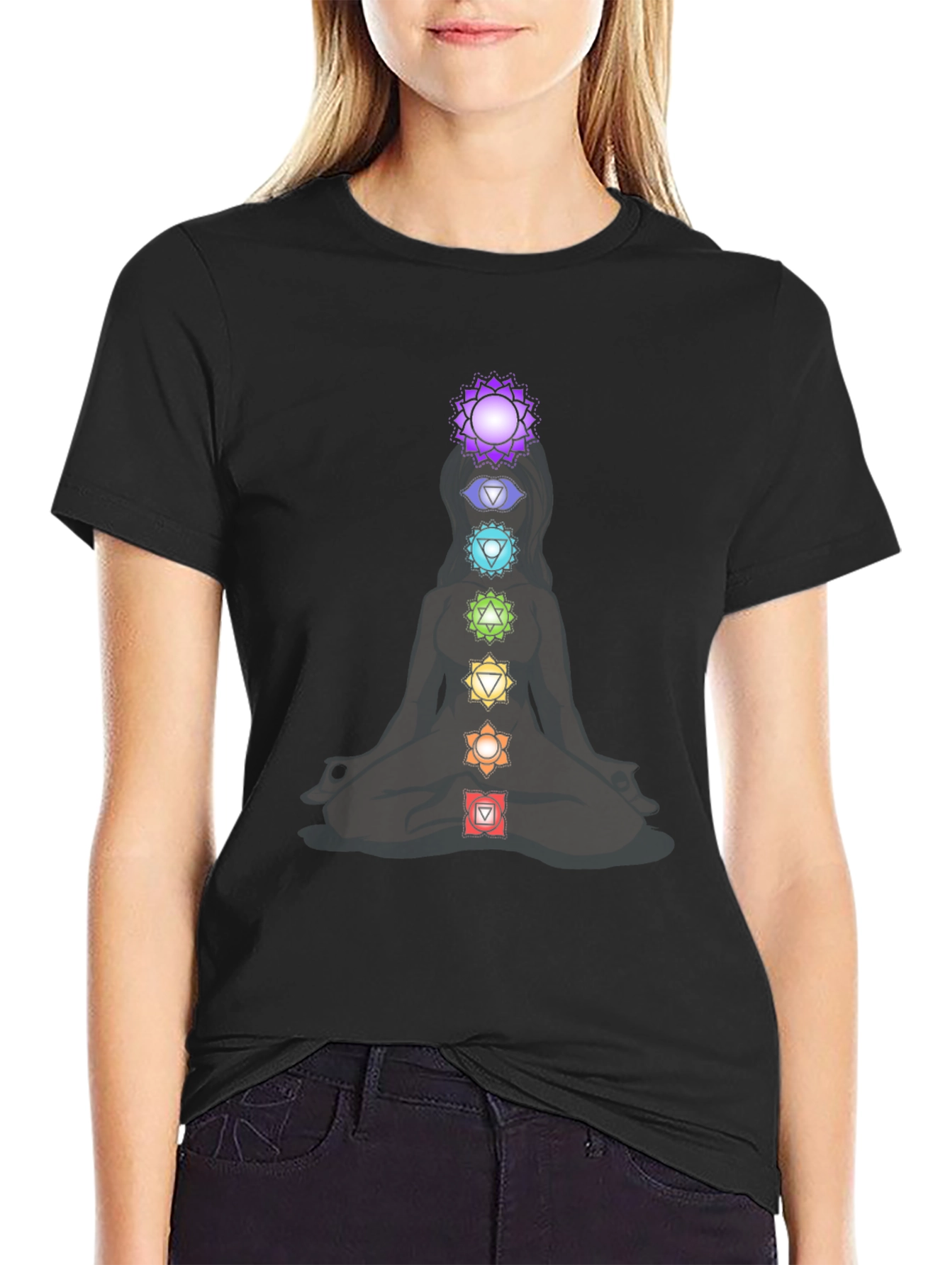 Chakra Meditation T-Shirt - Spiritual Design