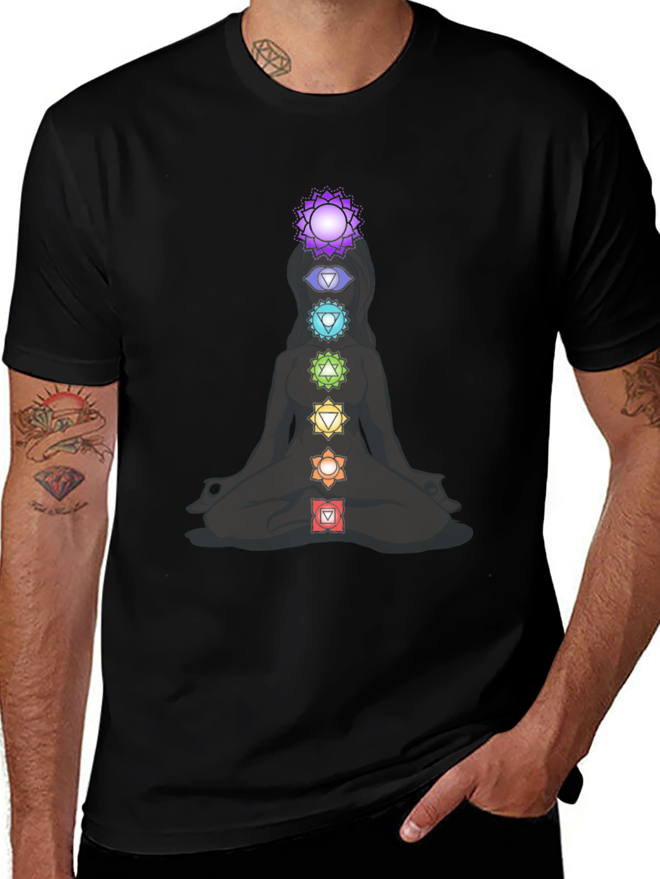 Chakra Meditation T-Shirt - Spiritual Design