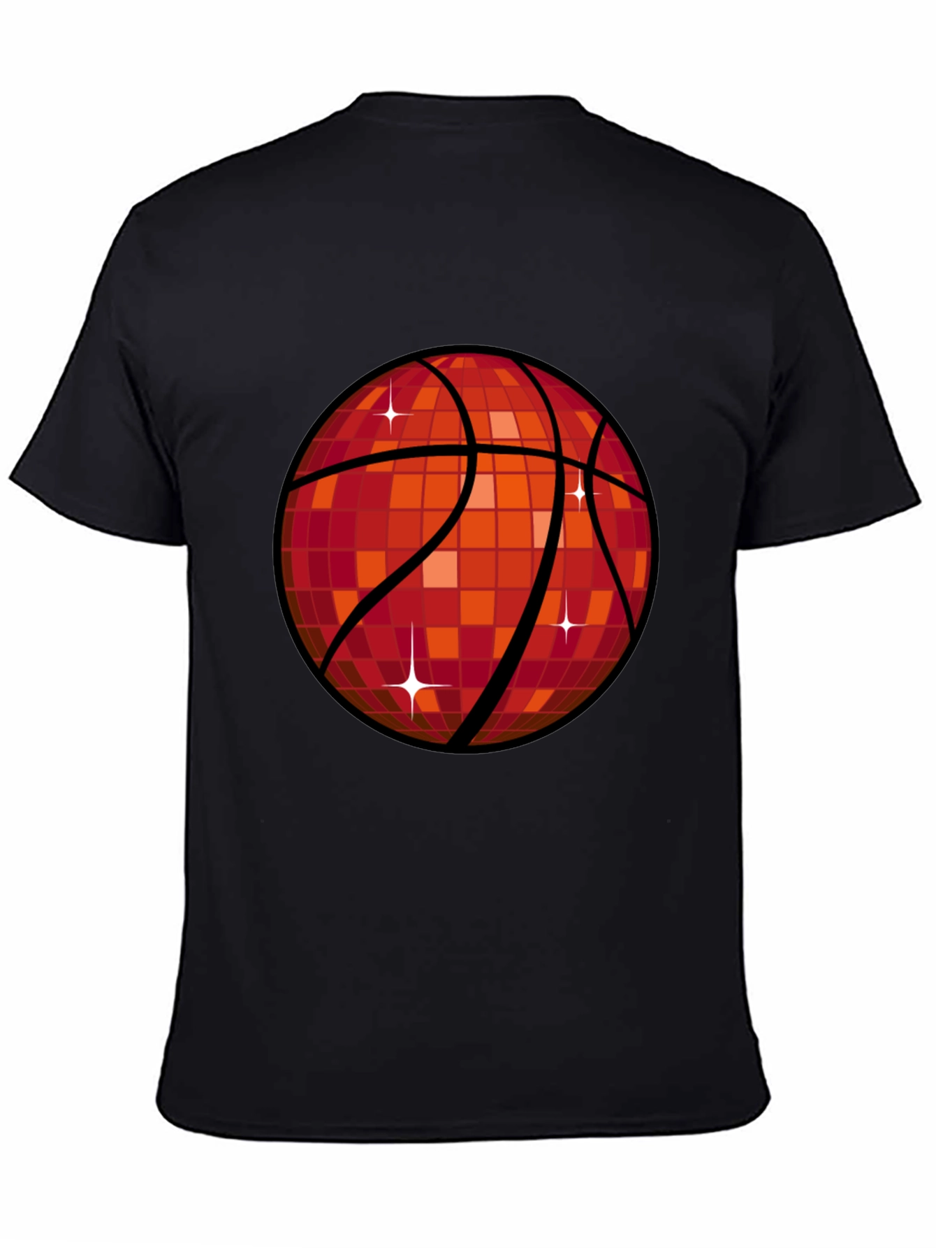 Disco Basketball Graphic T-Shirt - Mens Black Tee