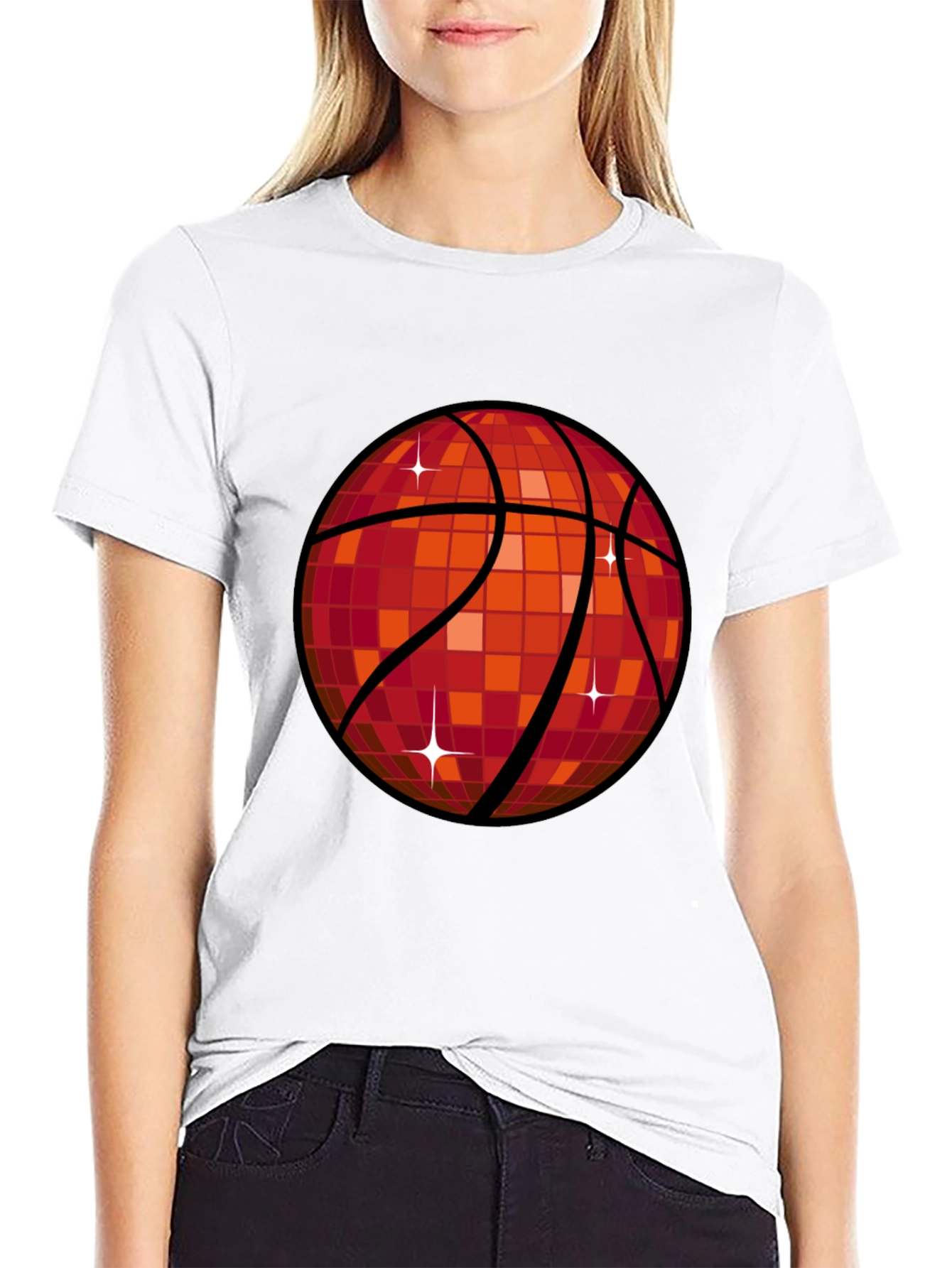 Disco Basketball Graphic T-Shirt - Mens Black Tee
