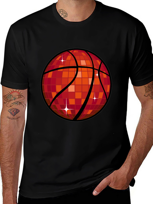 Disco Basketball Graphic T-Shirt - Mens Black Tee