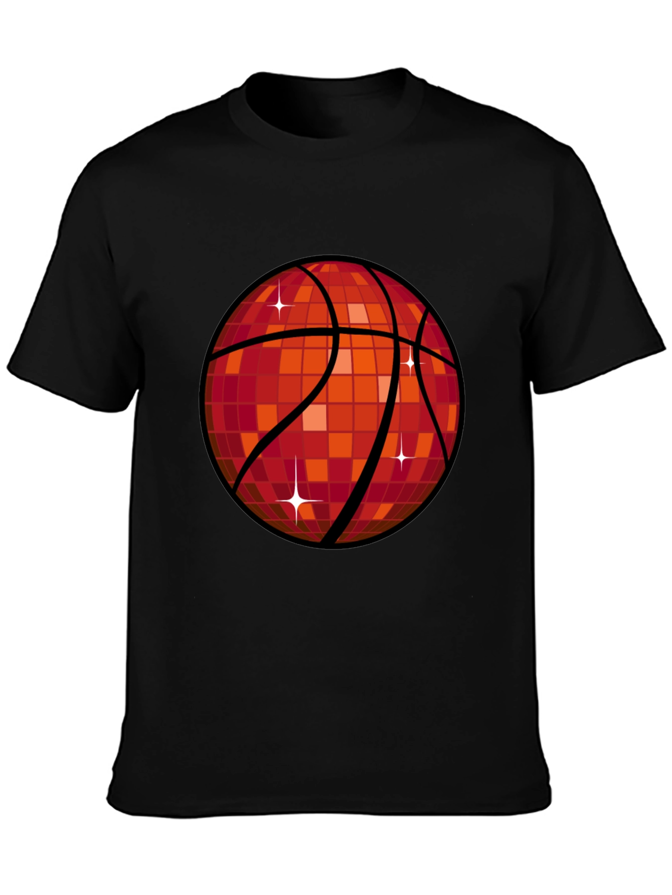 Disco Basketball Graphic T-Shirt - Mens Black Tee