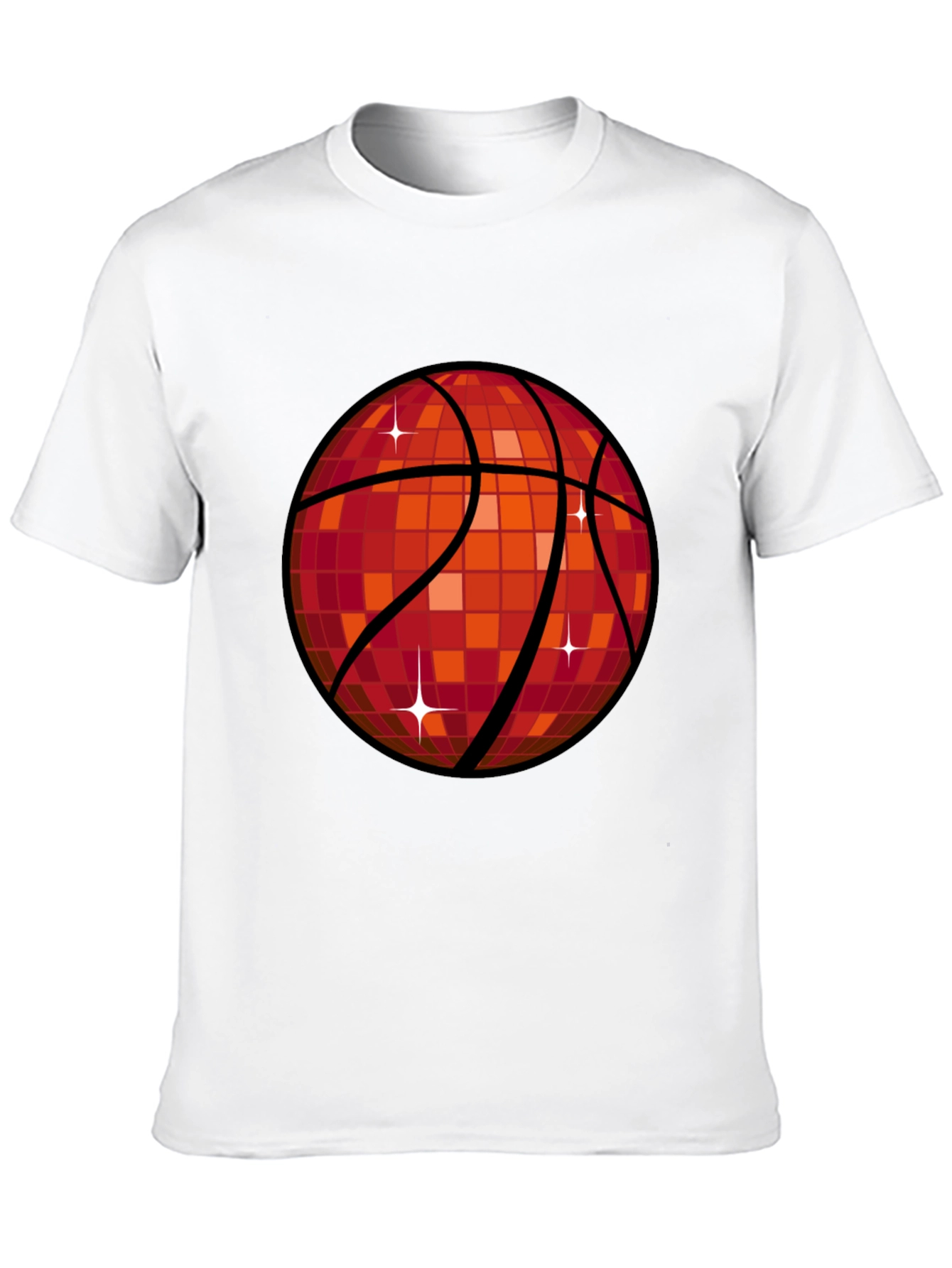 Disco Basketball Graphic T-Shirt - Mens Black Tee