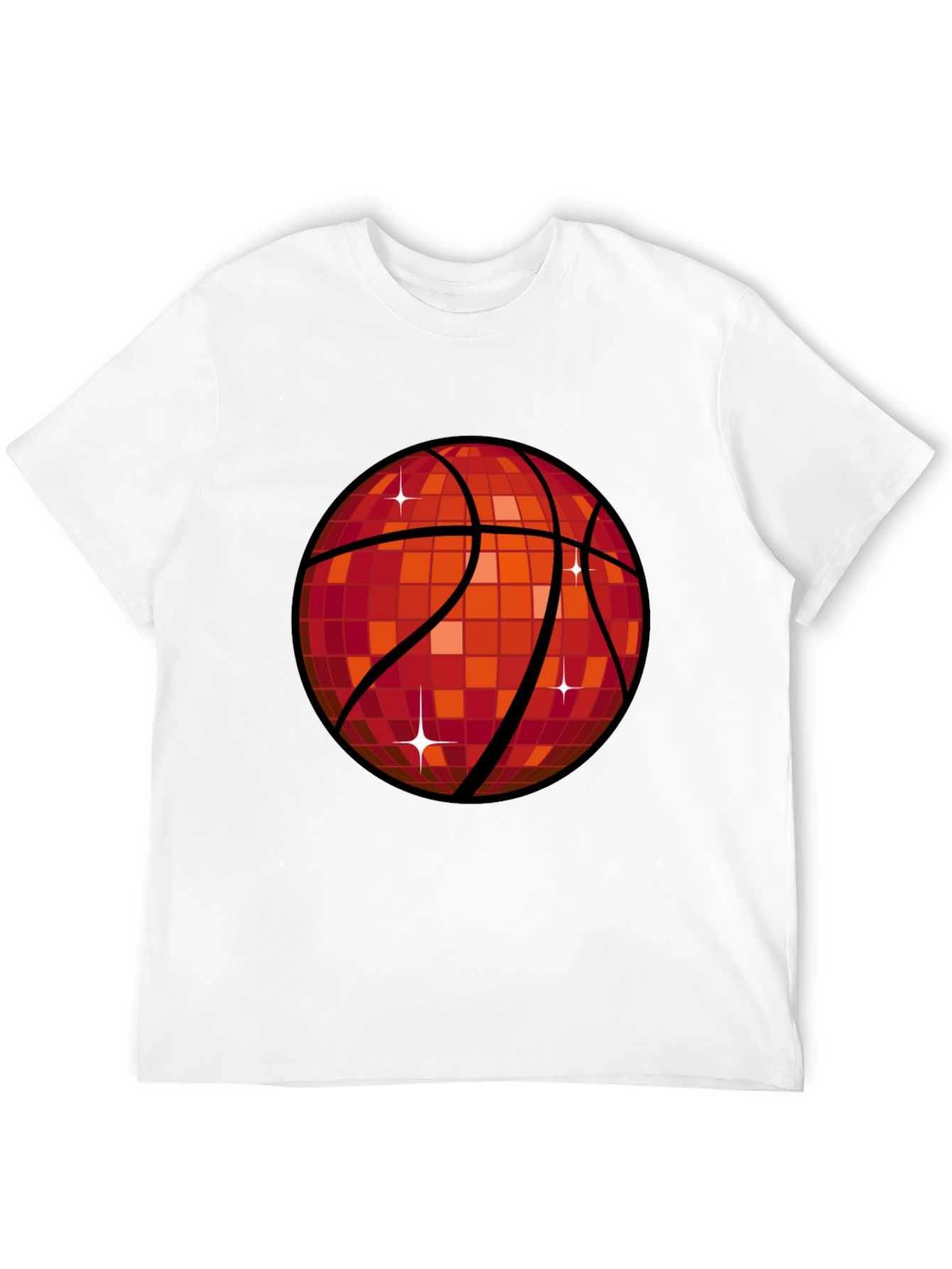 Disco Basketball Graphic T-Shirt - Mens Black Tee