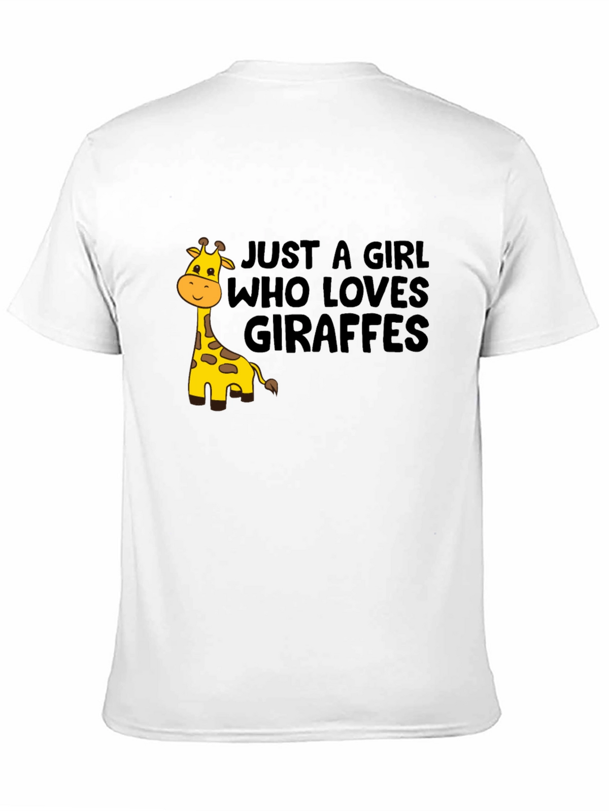 Giraffe Lover T-Shirt - Black Cotton Tee