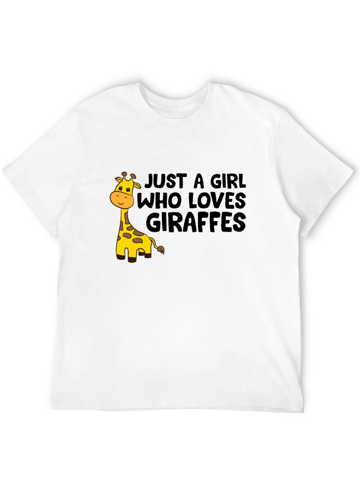 Giraffe Lover T-Shirt - Black Cotton Tee