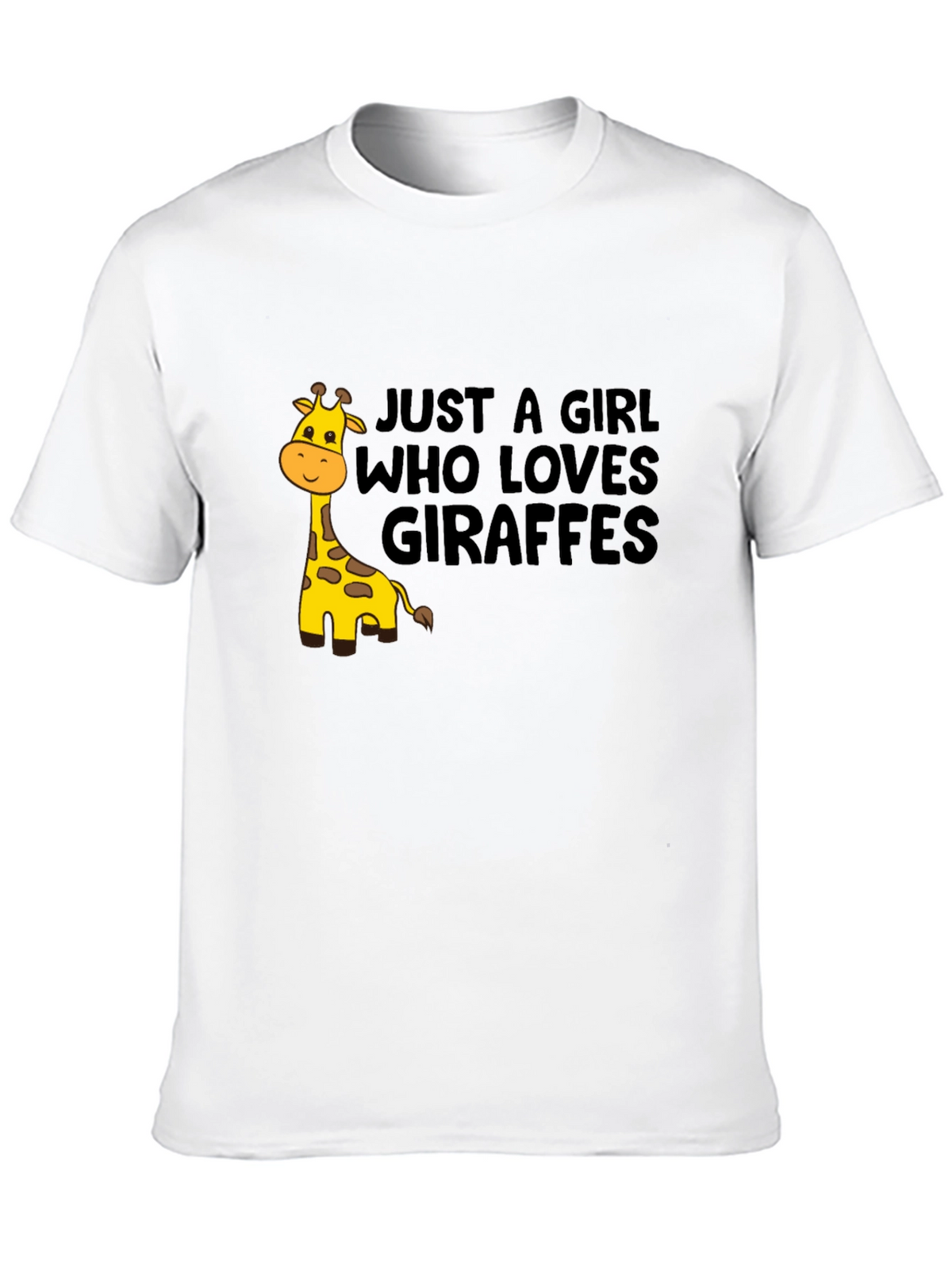 Giraffe Lover T-Shirt - Black Cotton Tee