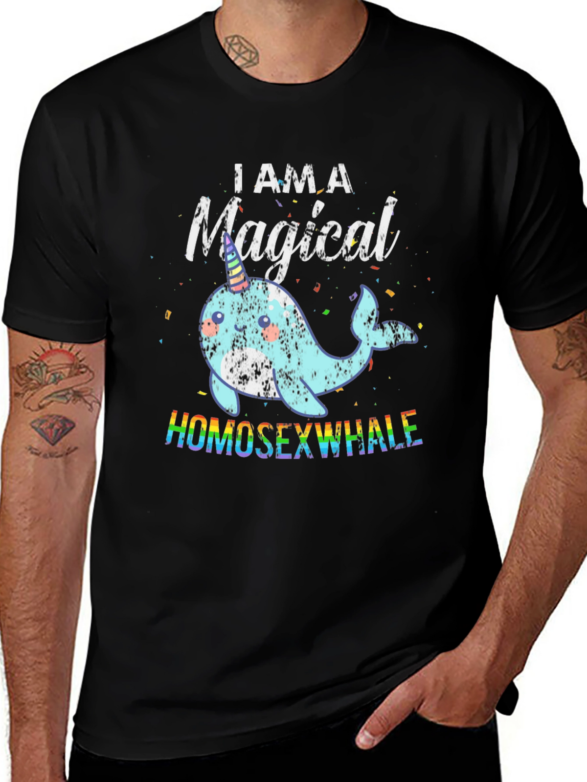 Magical Homosexwhale Graphic Tee