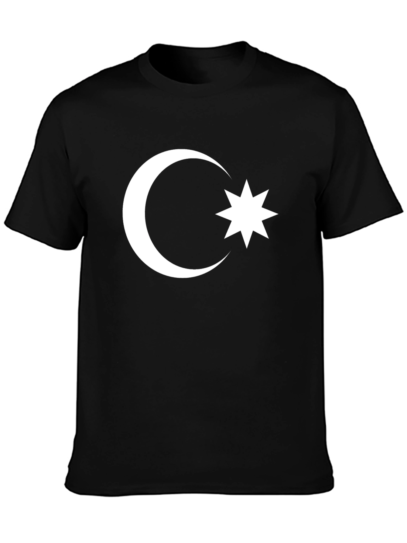 Azerbaijan Flag T-Shirt - Crescent Moon & Star