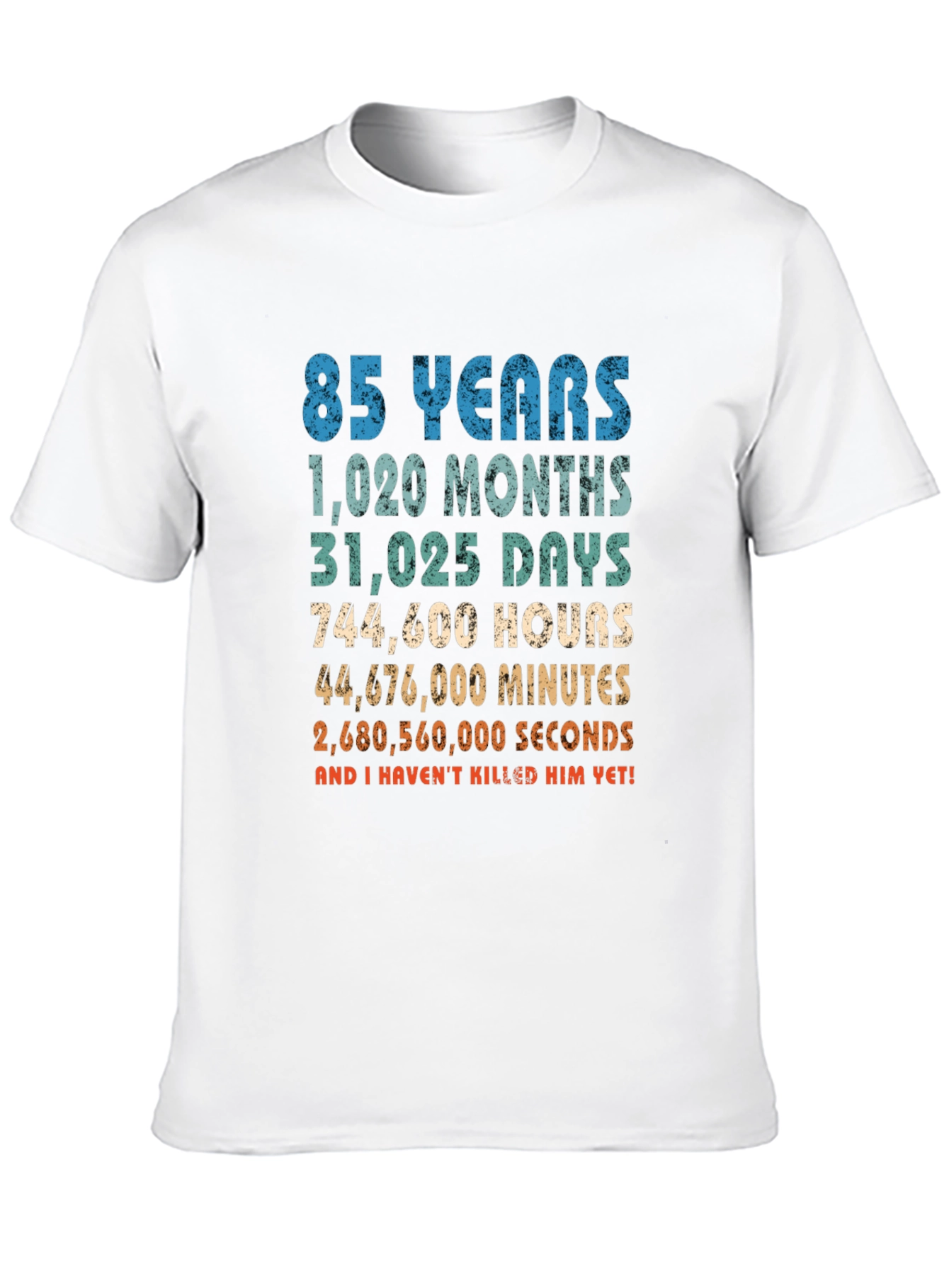 Funny 85th Birthday T-Shirt: Time Calculation