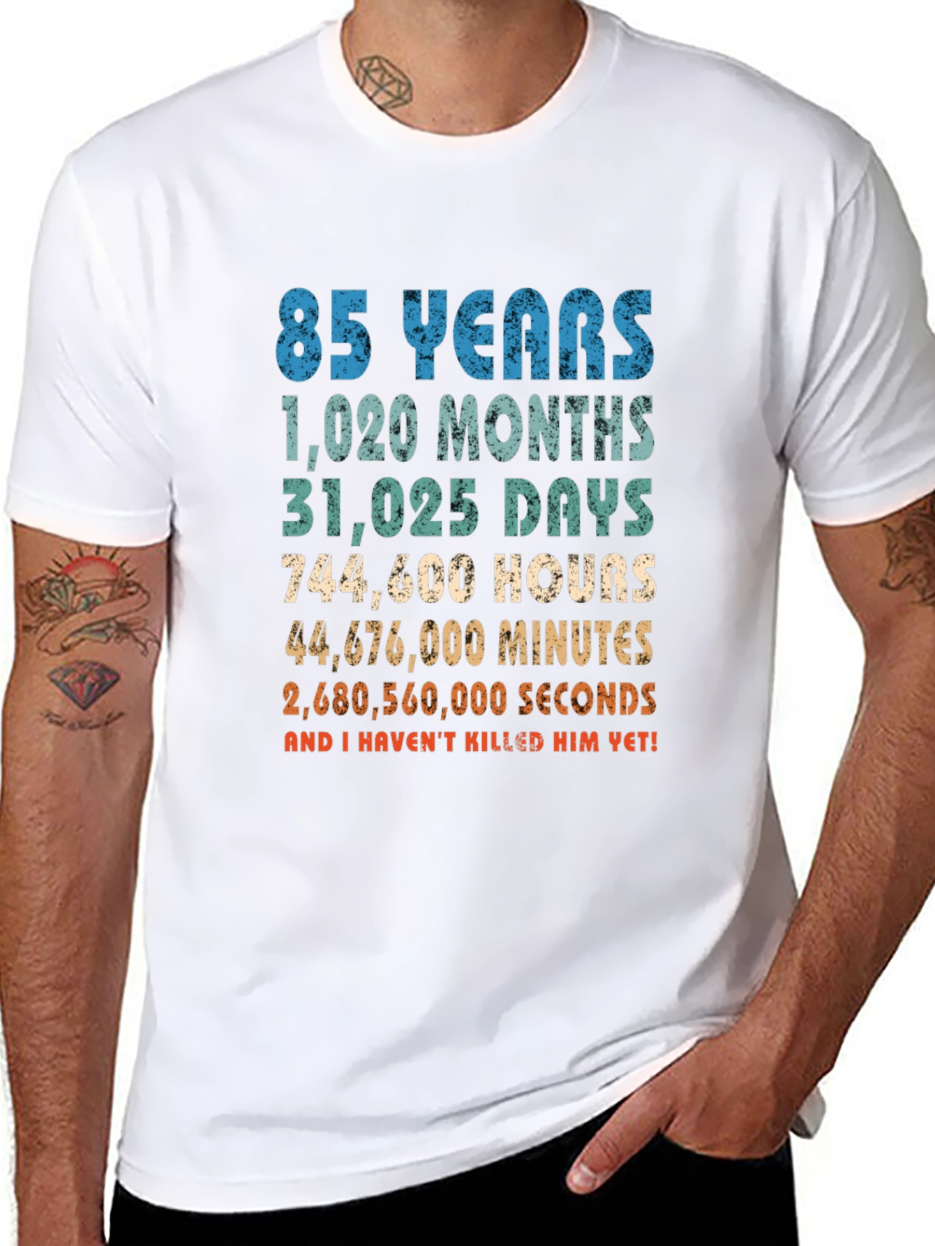 Funny 85th Birthday T-Shirt: Time Calculation
