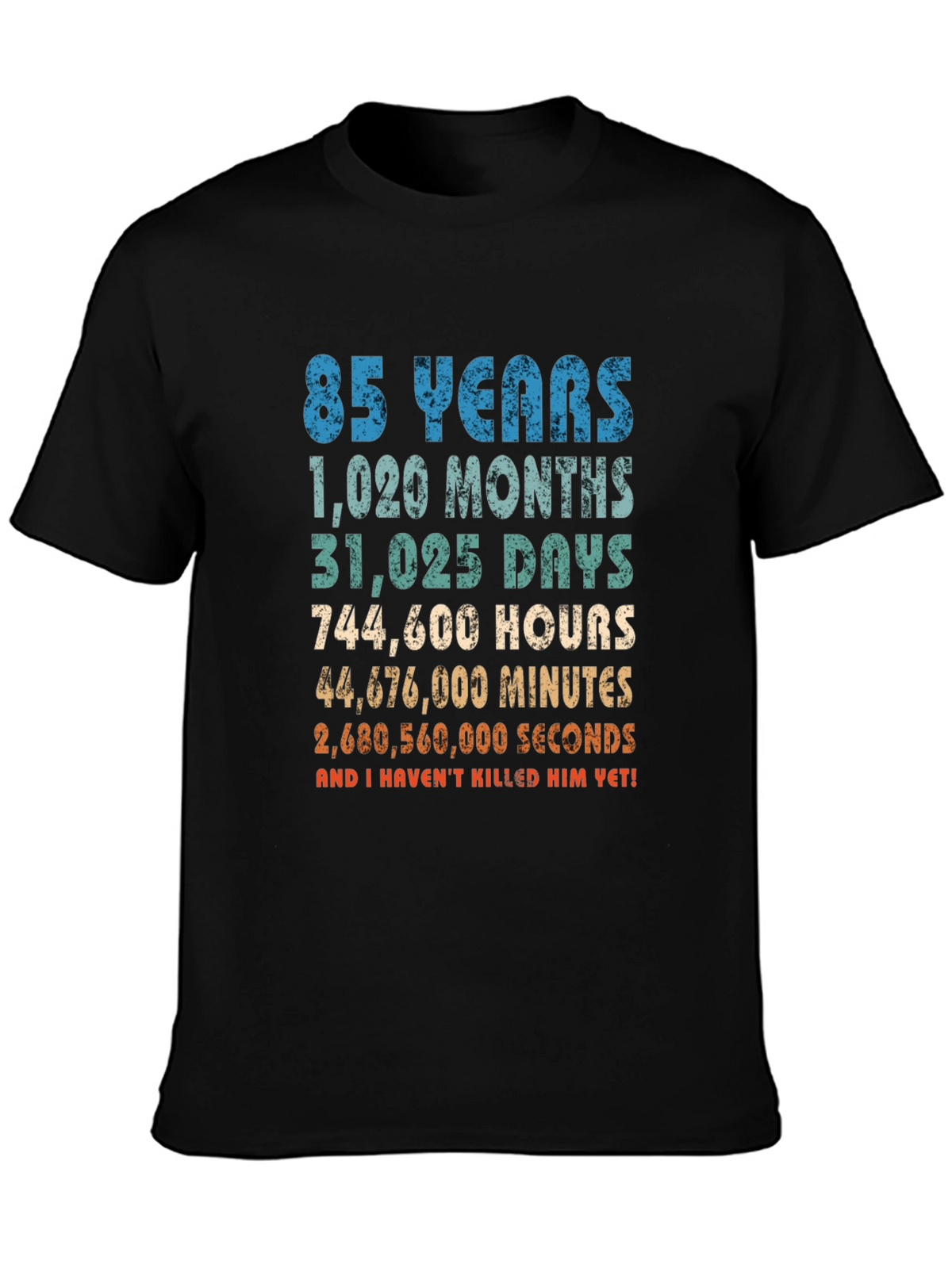 Funny 85th Birthday T-Shirt: Time Calculation