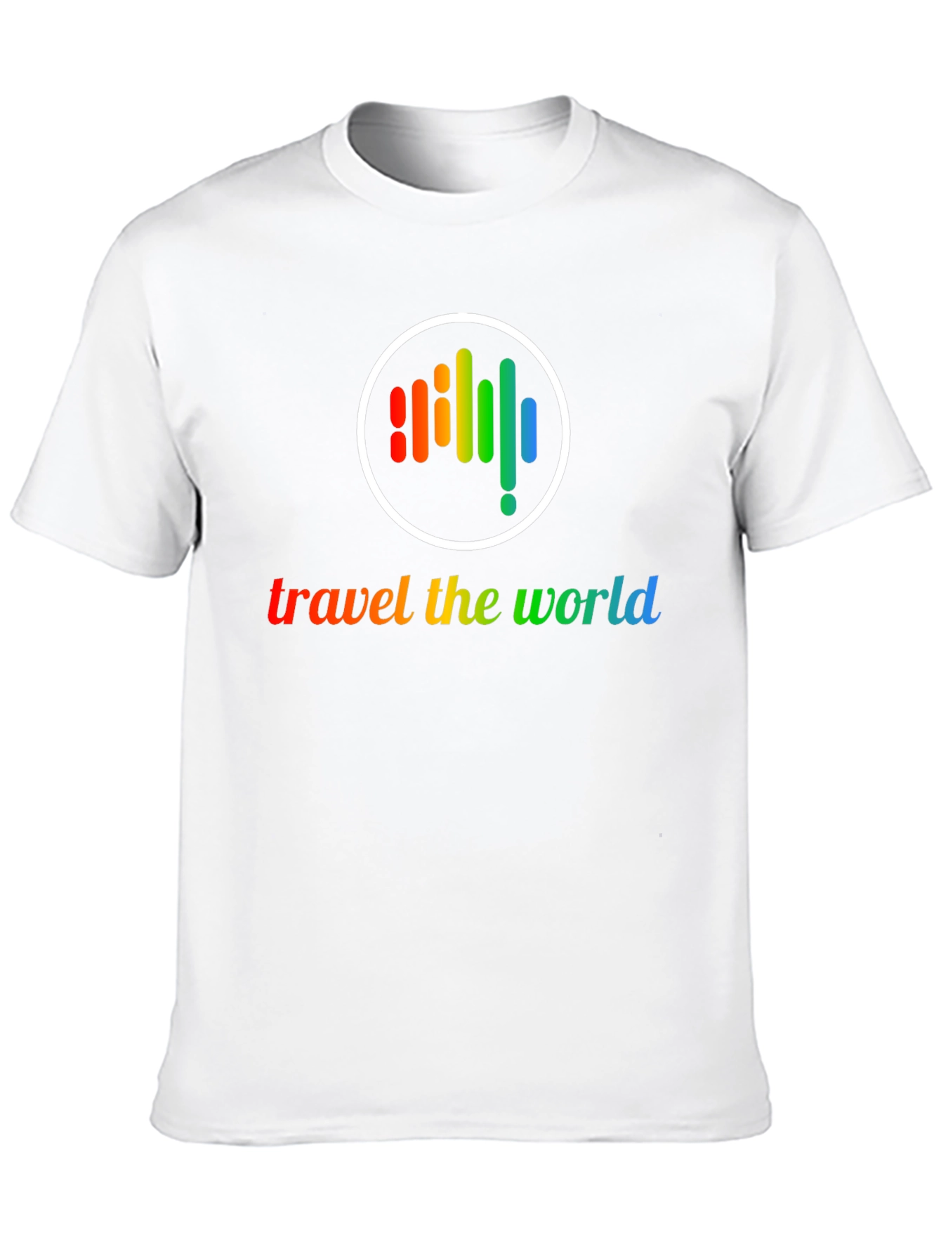 Travel the World Rainbow Graphic T-Shirt